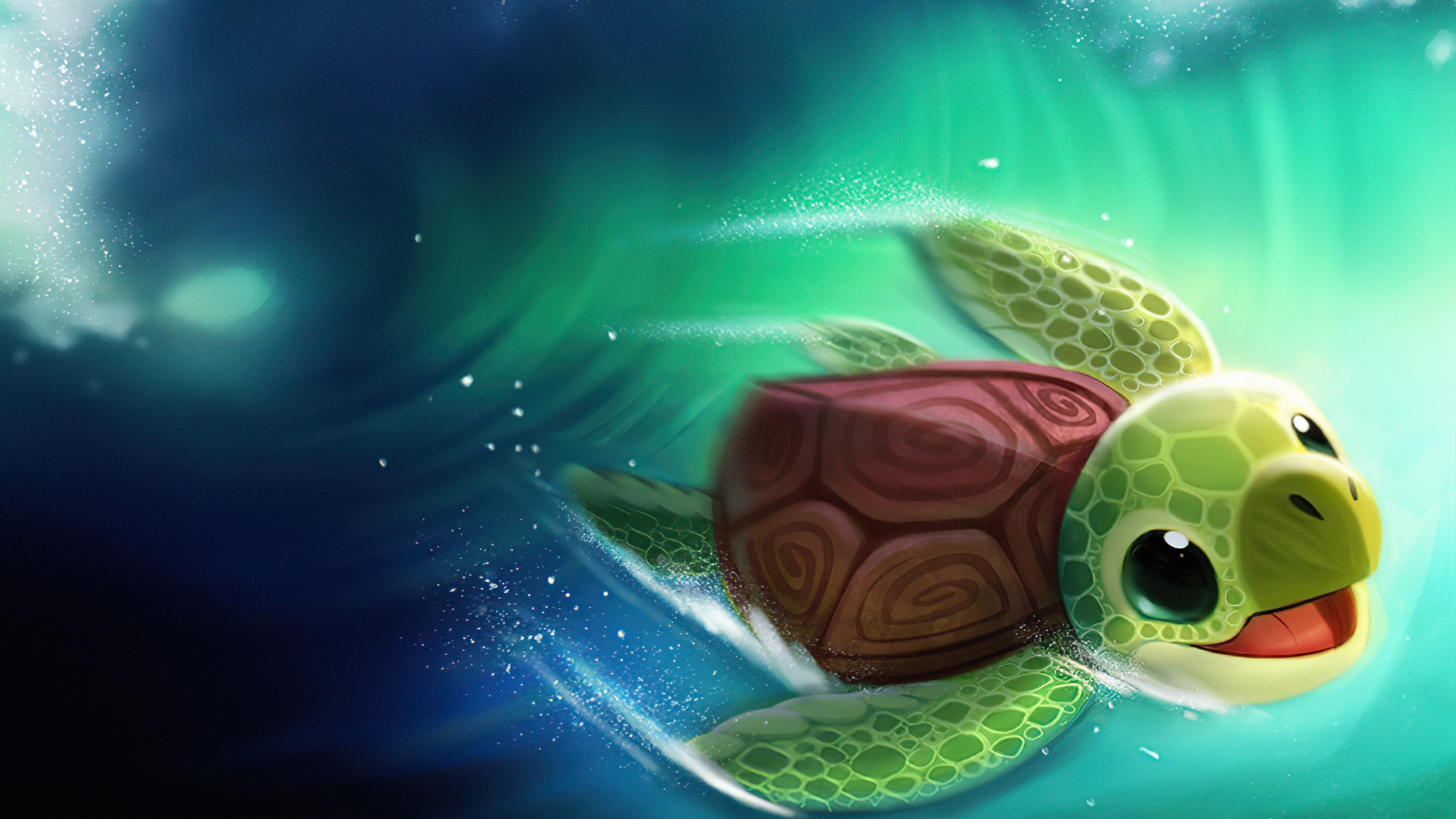 turtle, artist, artwork, digital art, hd, 4k, deviantart, HD Wallpaper
