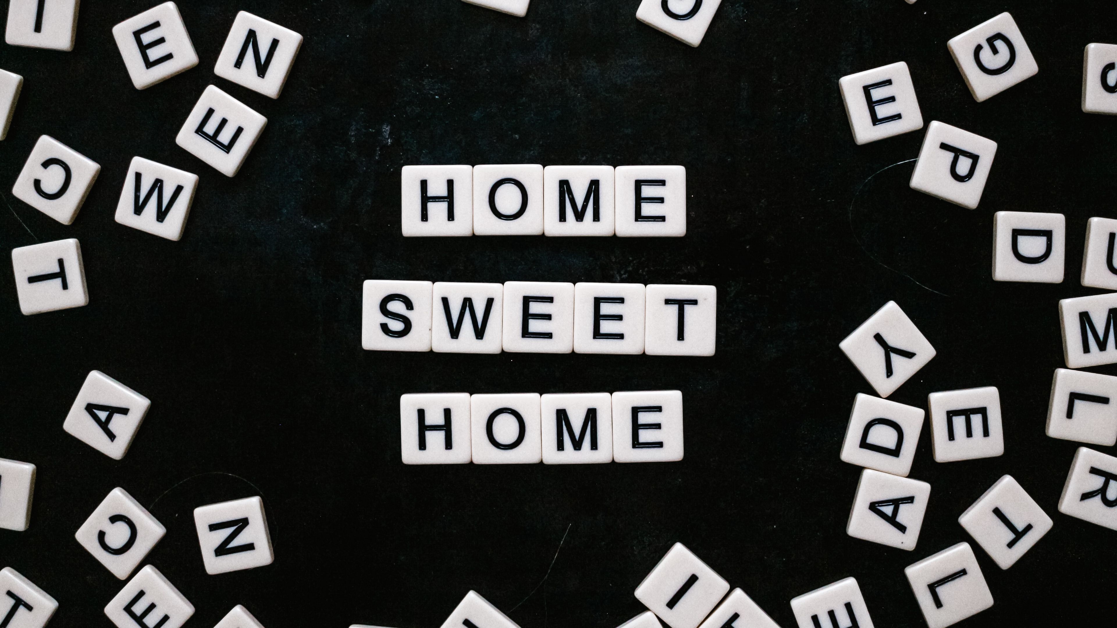 letters, words, phrase, home, 4k, HD Wallpaper