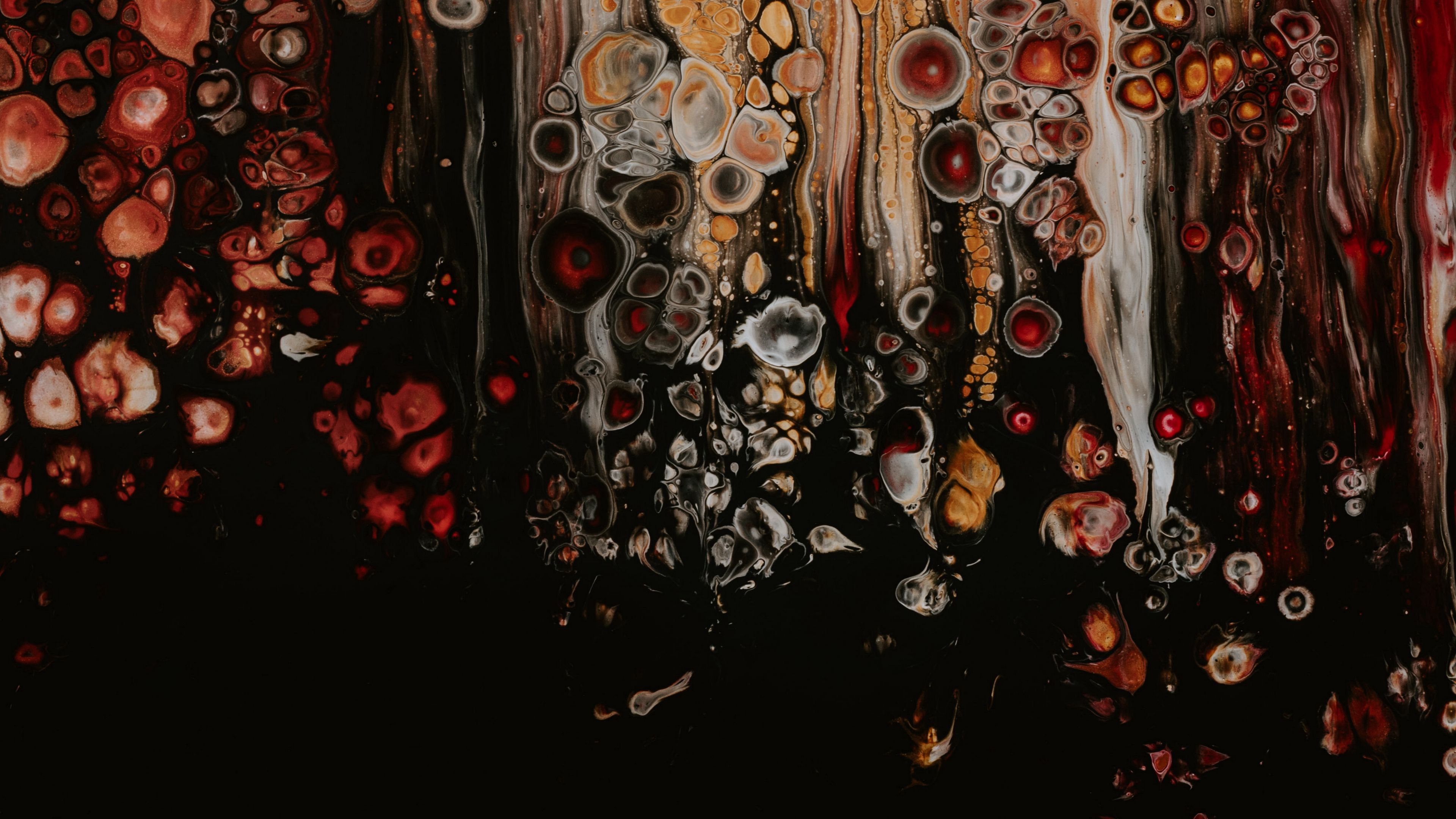 stains, bubbles, abstraction, liquid, texture, 4k, HD Wallpaper