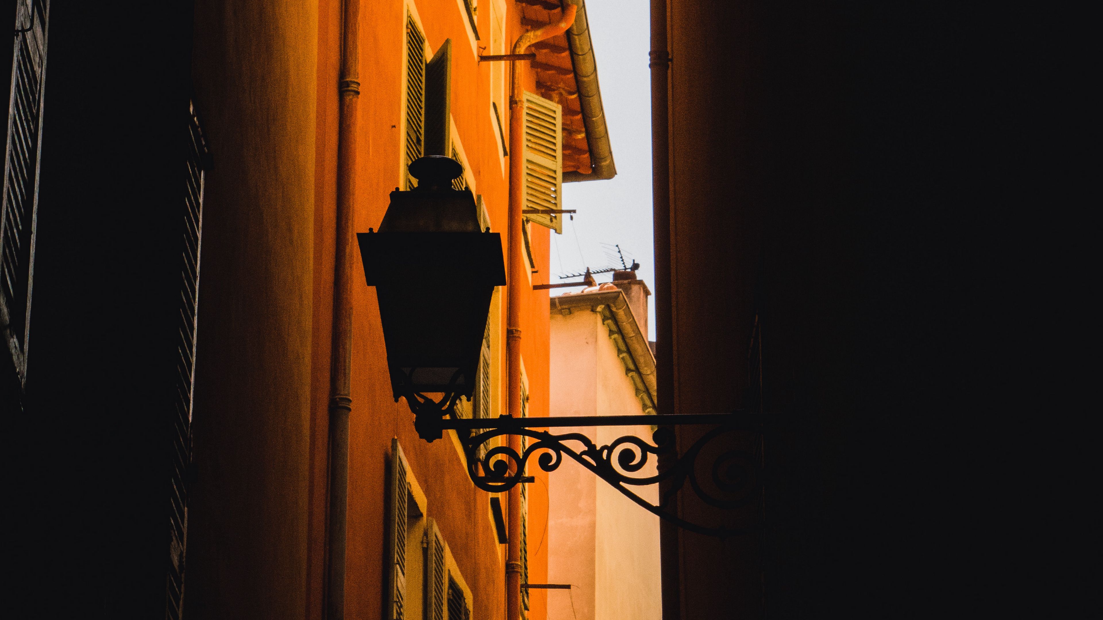 house, building, lantern, texture, lane, 4k, HD Wallpaper
