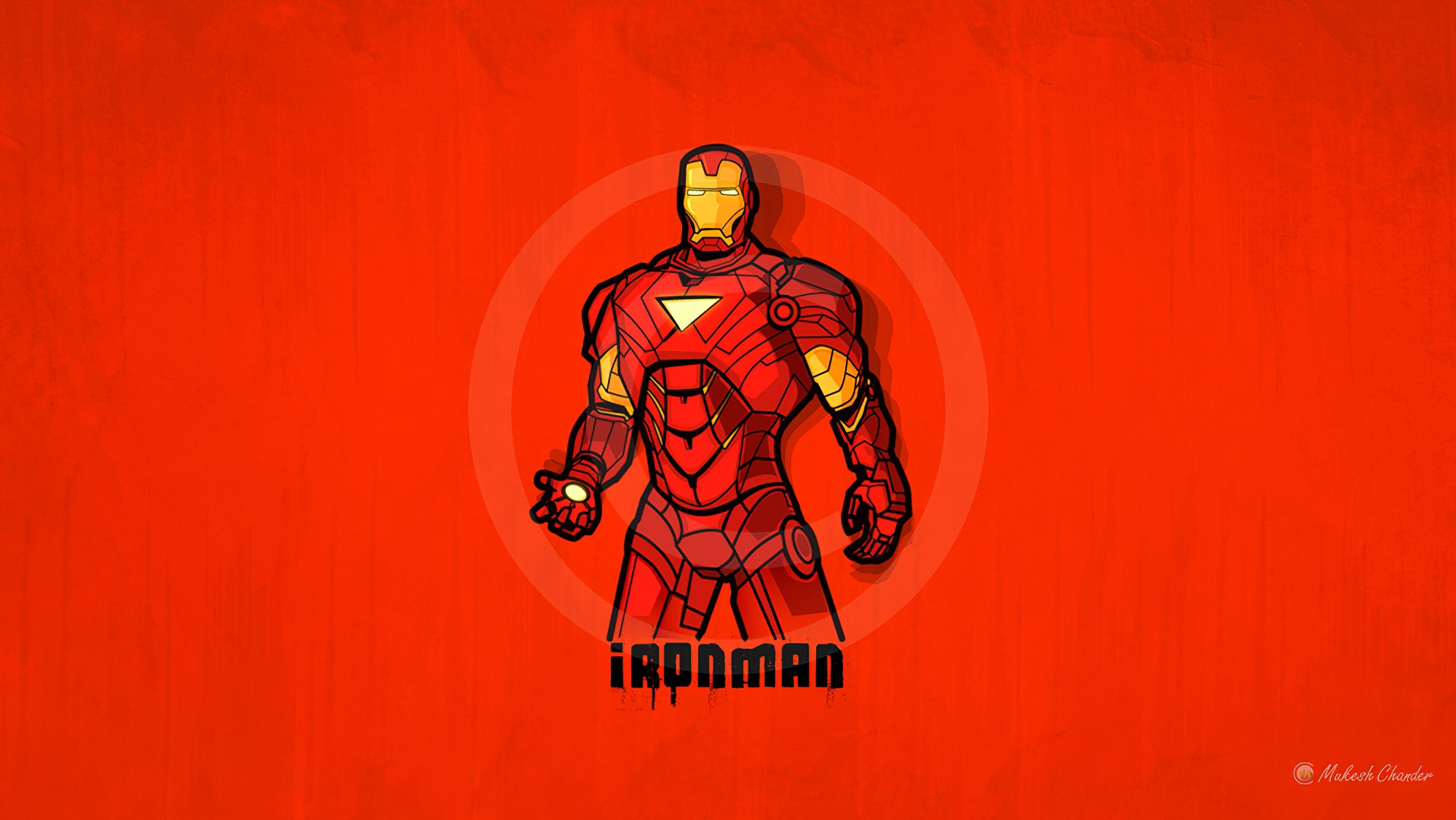 iron man, superheroes, artwork, minimalism, hd, behance, HD Wallpaper