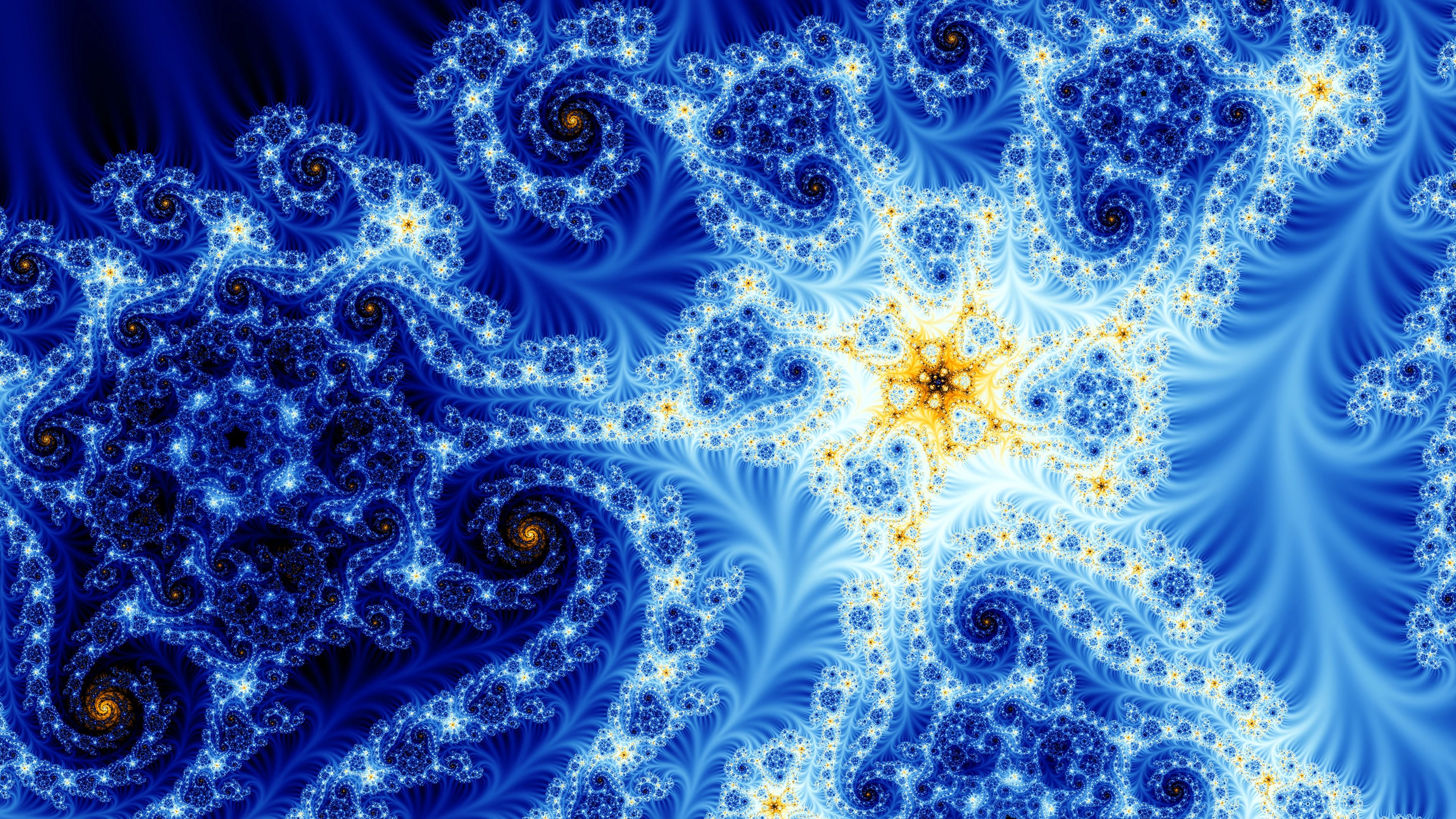 fractal, bright, tangled, pattern, abstraction, 4k, HD Wallpaper