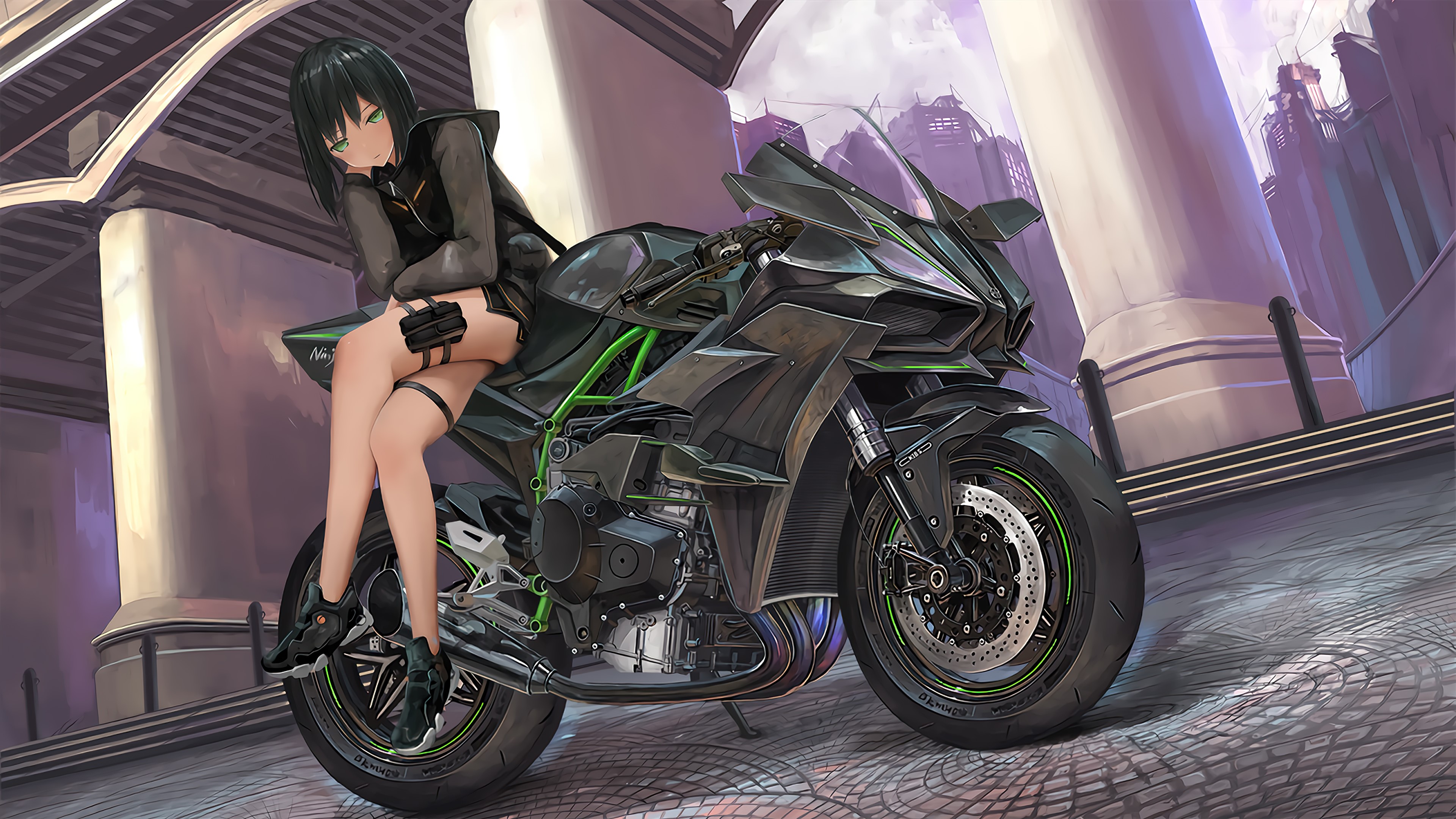 anime girl, anime, artist, artwork, digital art, hd, 4k, HD Wallpaper