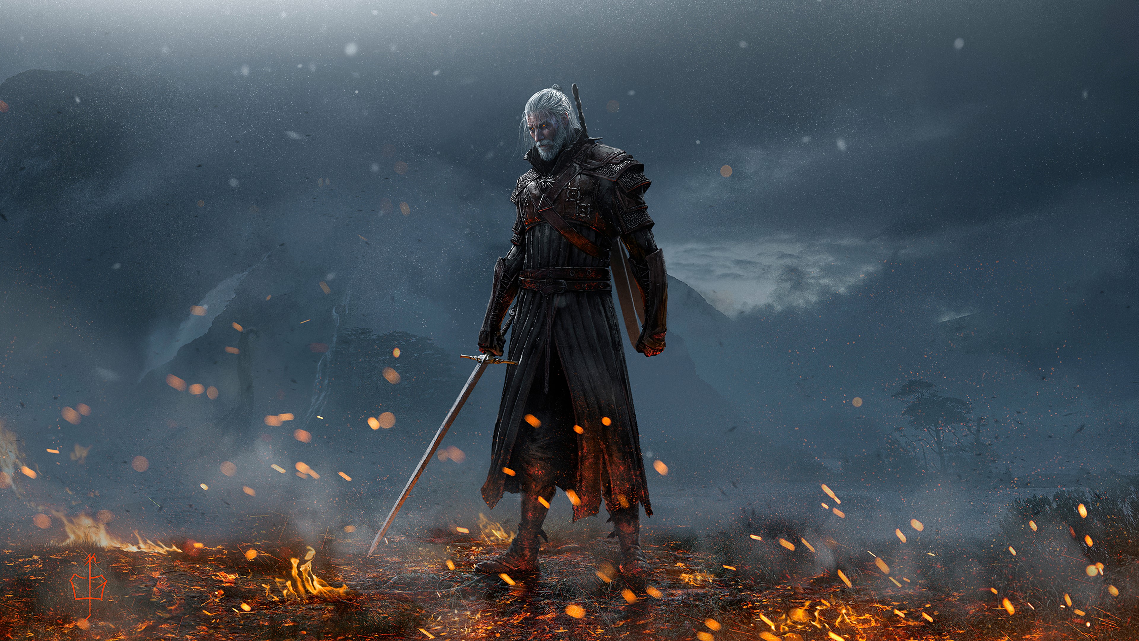 witcher, artwork, artist, hd, 4k, artstation, HD Wallpaper