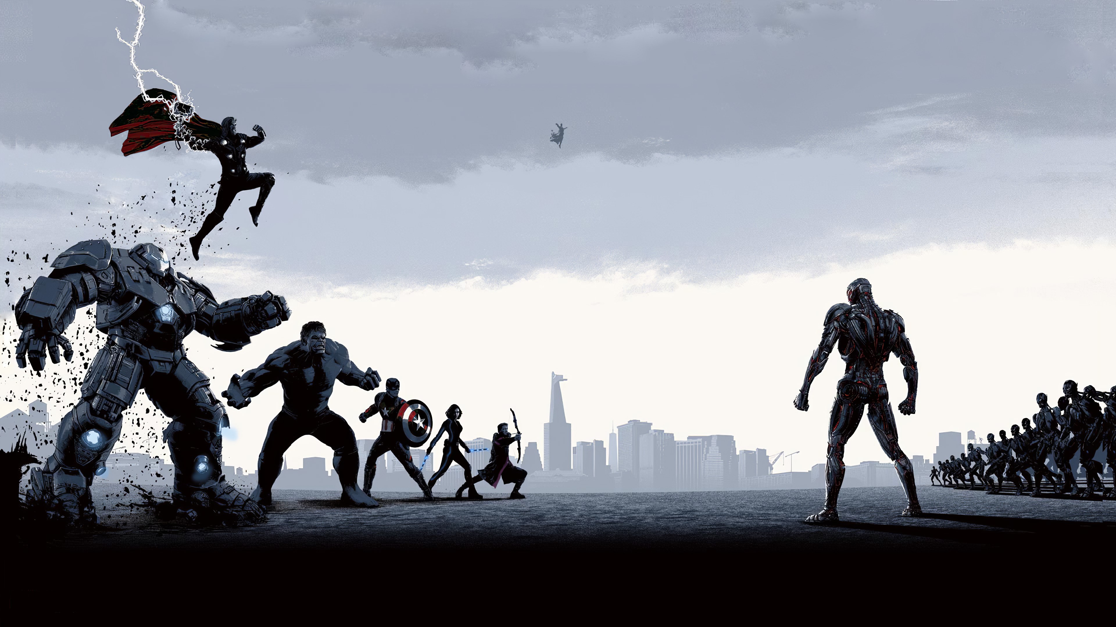 avengers, superheroes, artwork, hd, HD Wallpaper