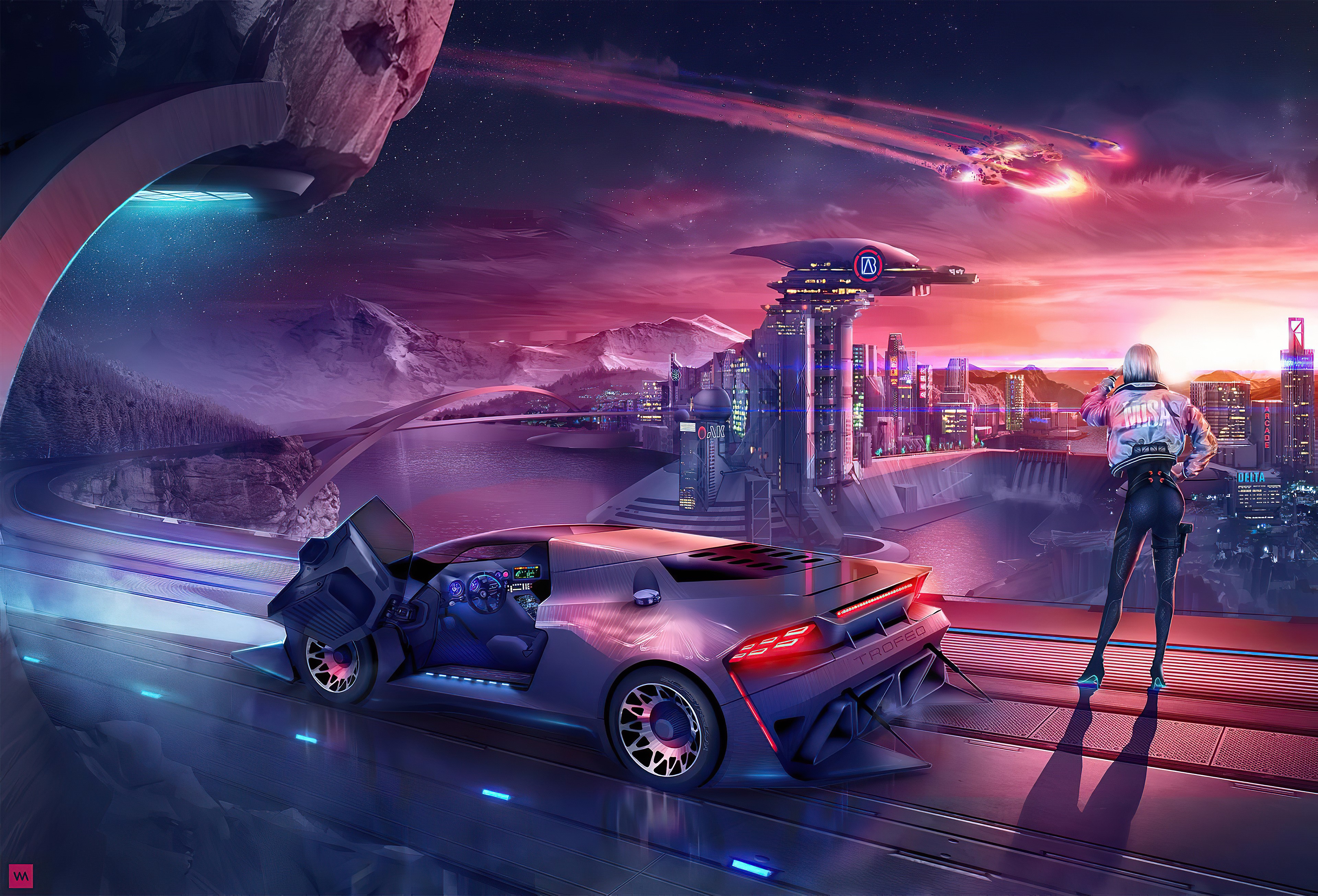 cyberpunk, artist, artwork, digital art, hd, 4k, deviantart, HD Wallpaper