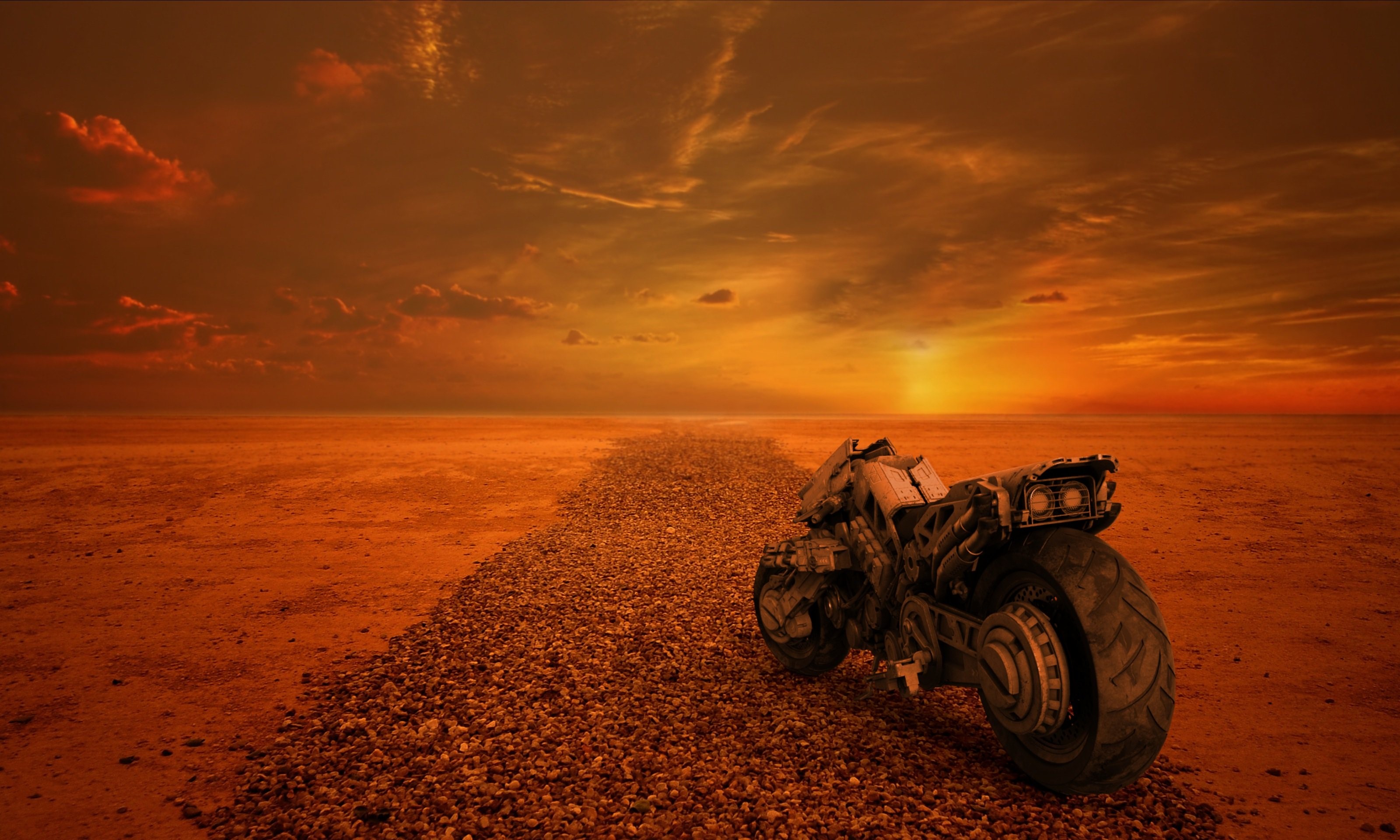 apocalypse, artist, artwork, digital art, hd, 4k, sunset, scifi, HD Wallpaper