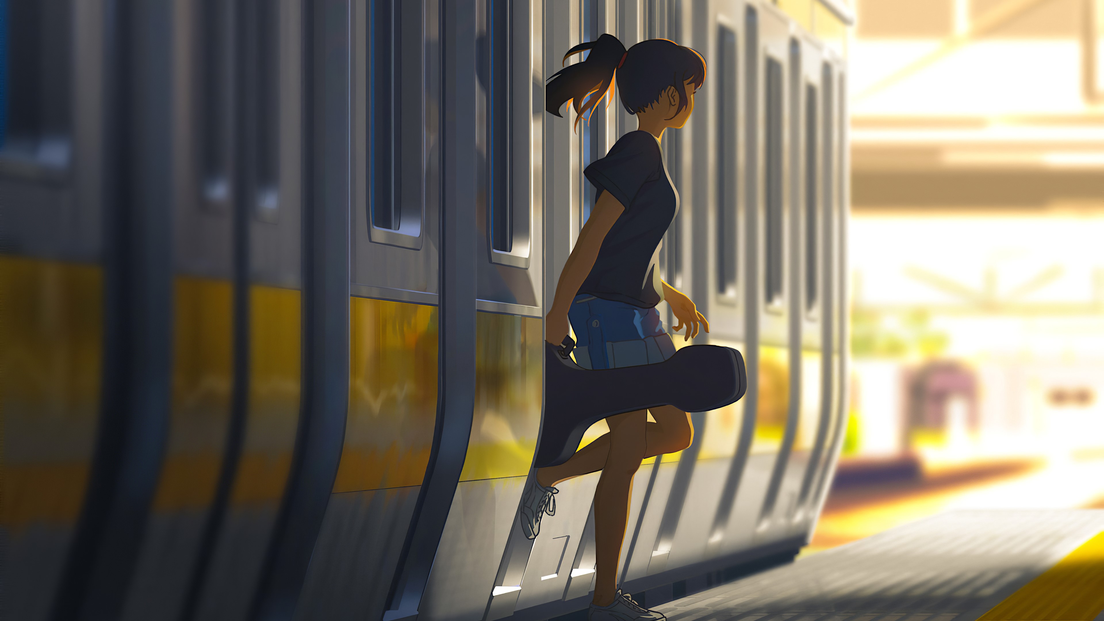 anime girl, anime, artist, artwork, digital art, hd, 4k, HD Wallpaper