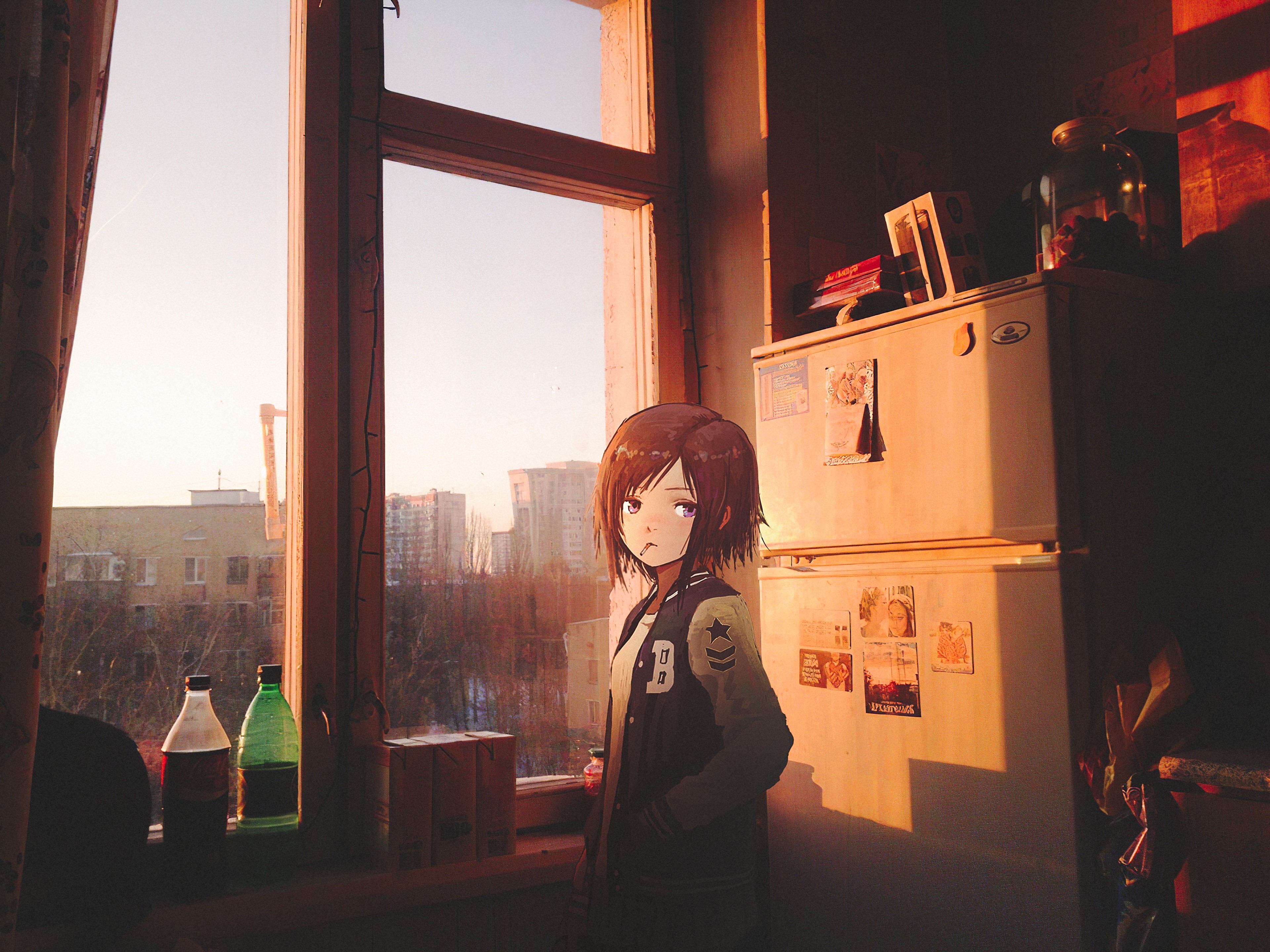 anime girl, anime, artist, artwork, digital art, hd, 4k, HD Wallpaper