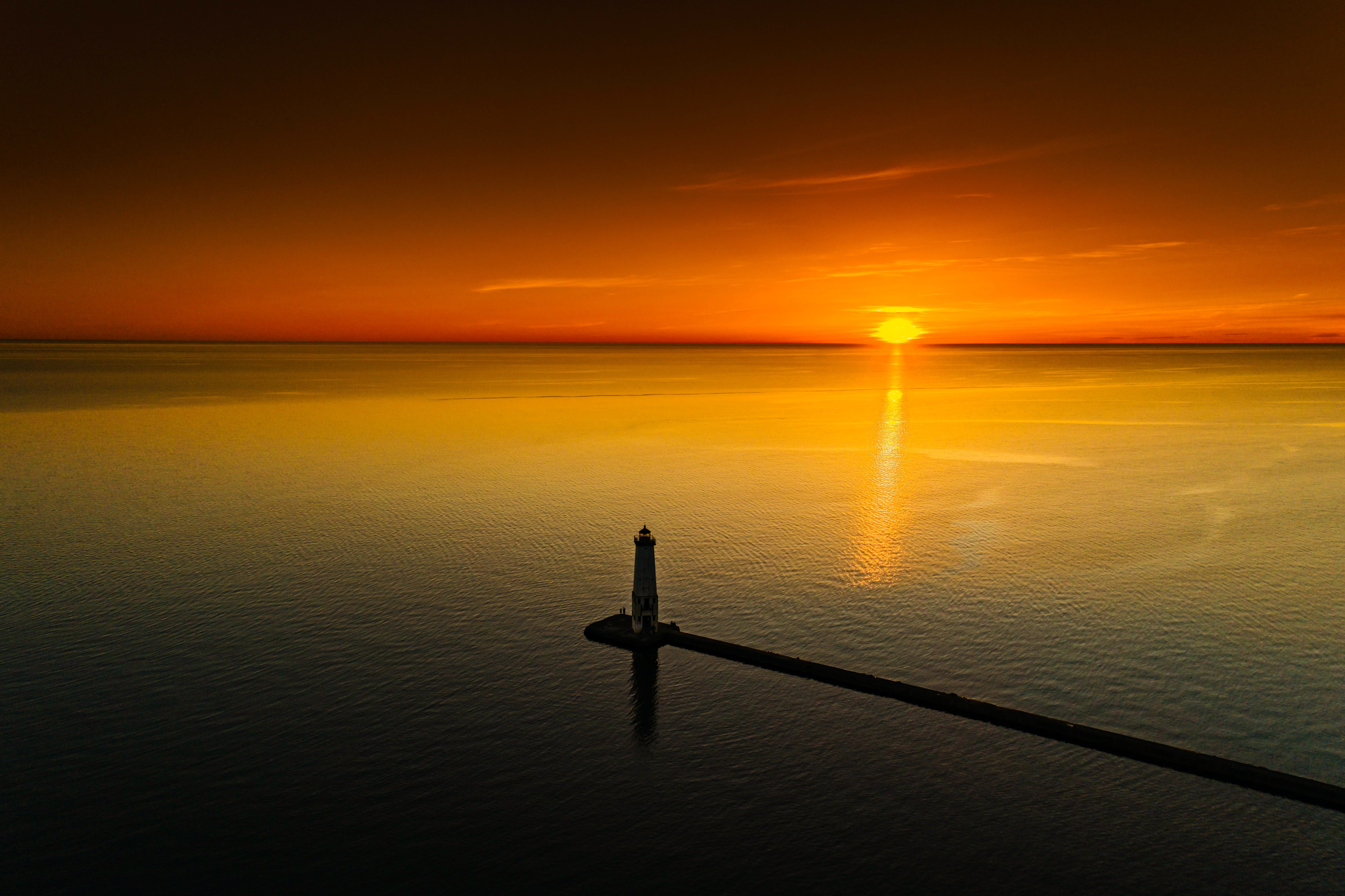 sunset, pier, nature, hd, 4k, 5k, sunrise, evening, HD Wallpaper