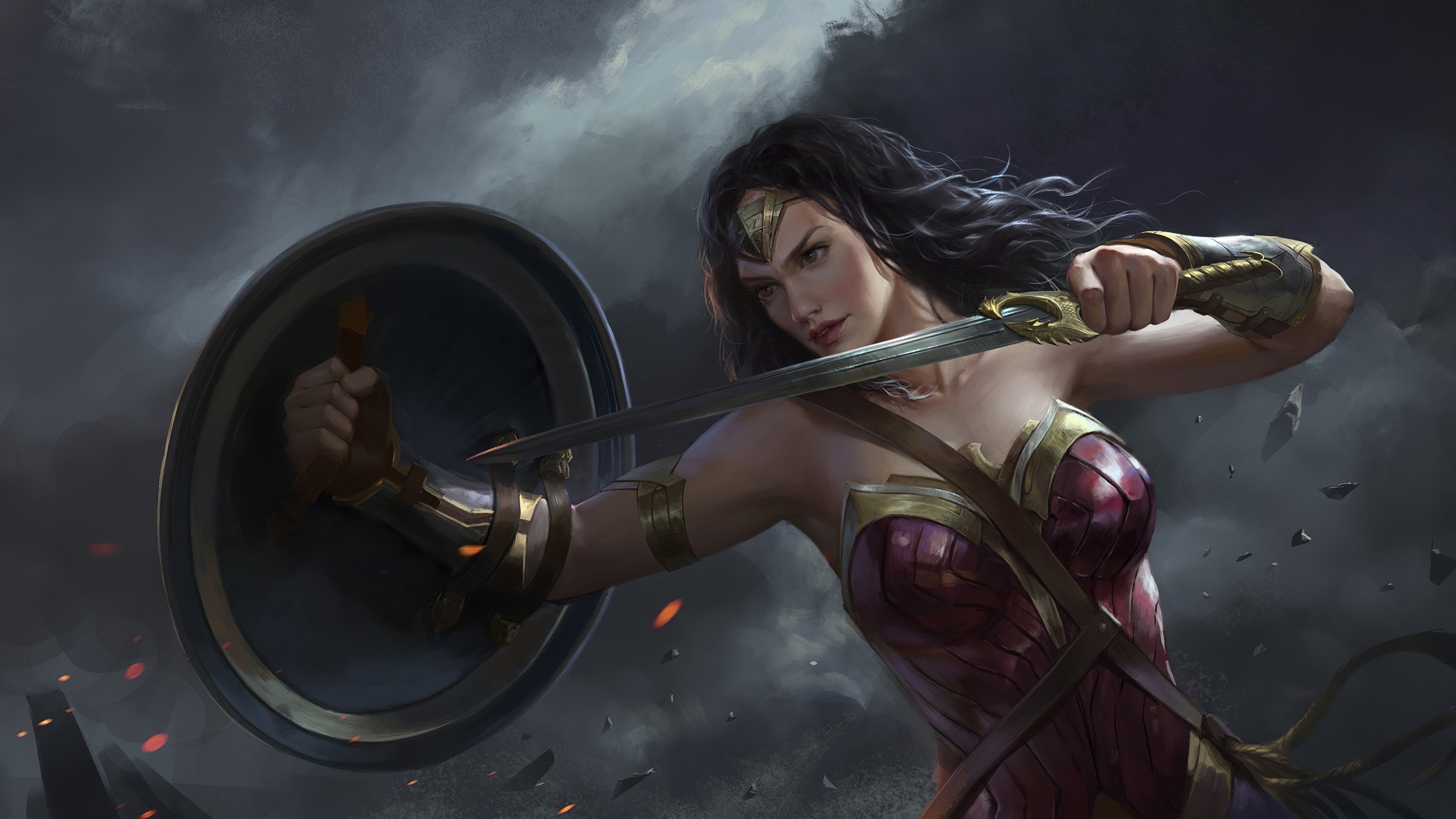 wonder woman, superheroes, hd, 4k, artstation, HD Wallpaper