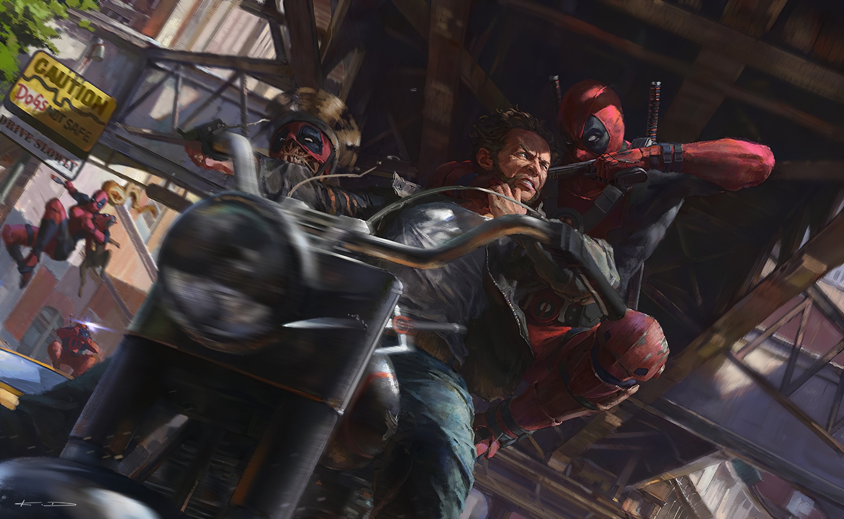 wolverine, deadpool, superheroes, artwork, hd, artstation, artist, HD Wallpaper