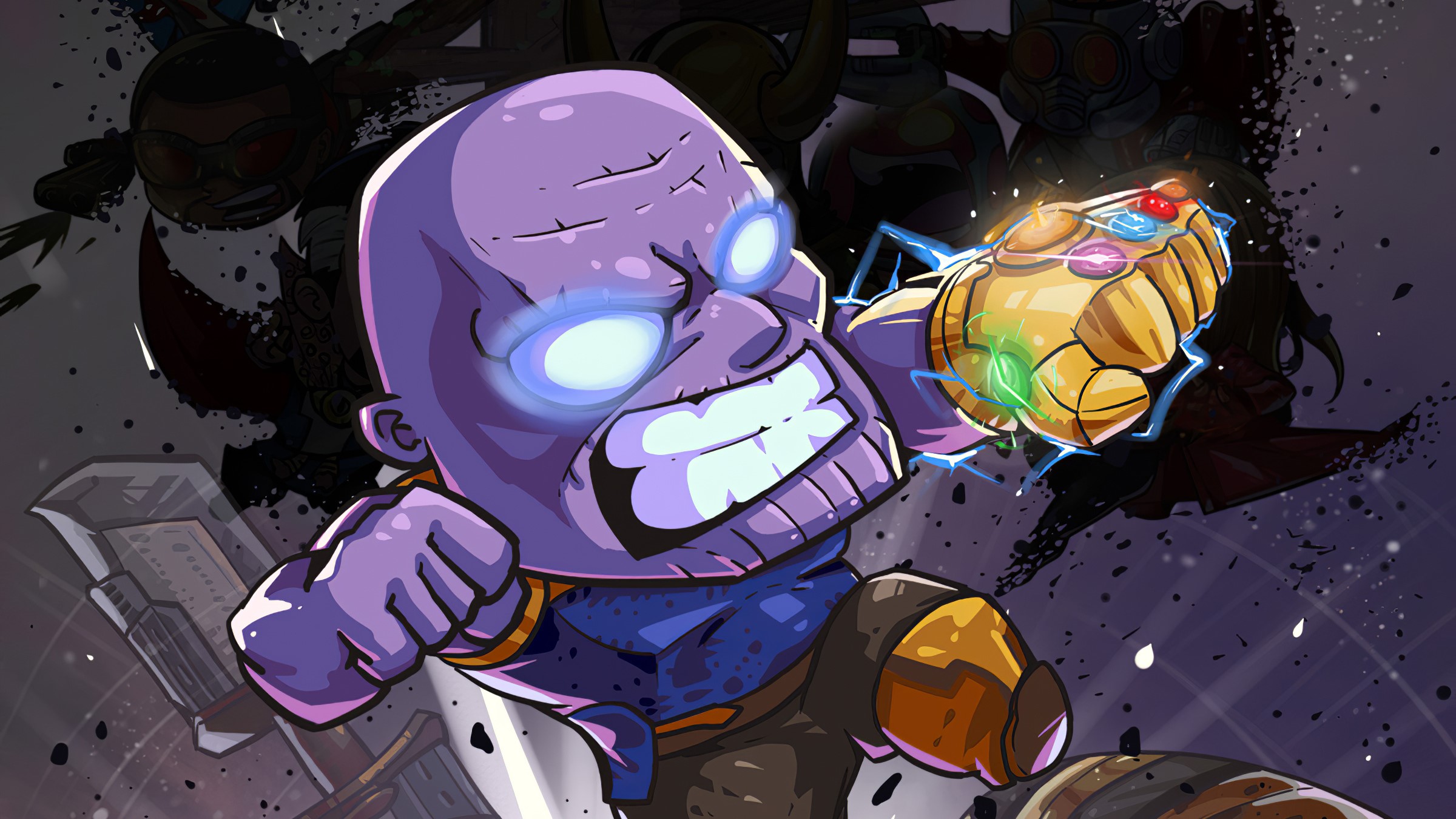 thanos, superheroes, artwork, hd, artstation, HD Wallpaper