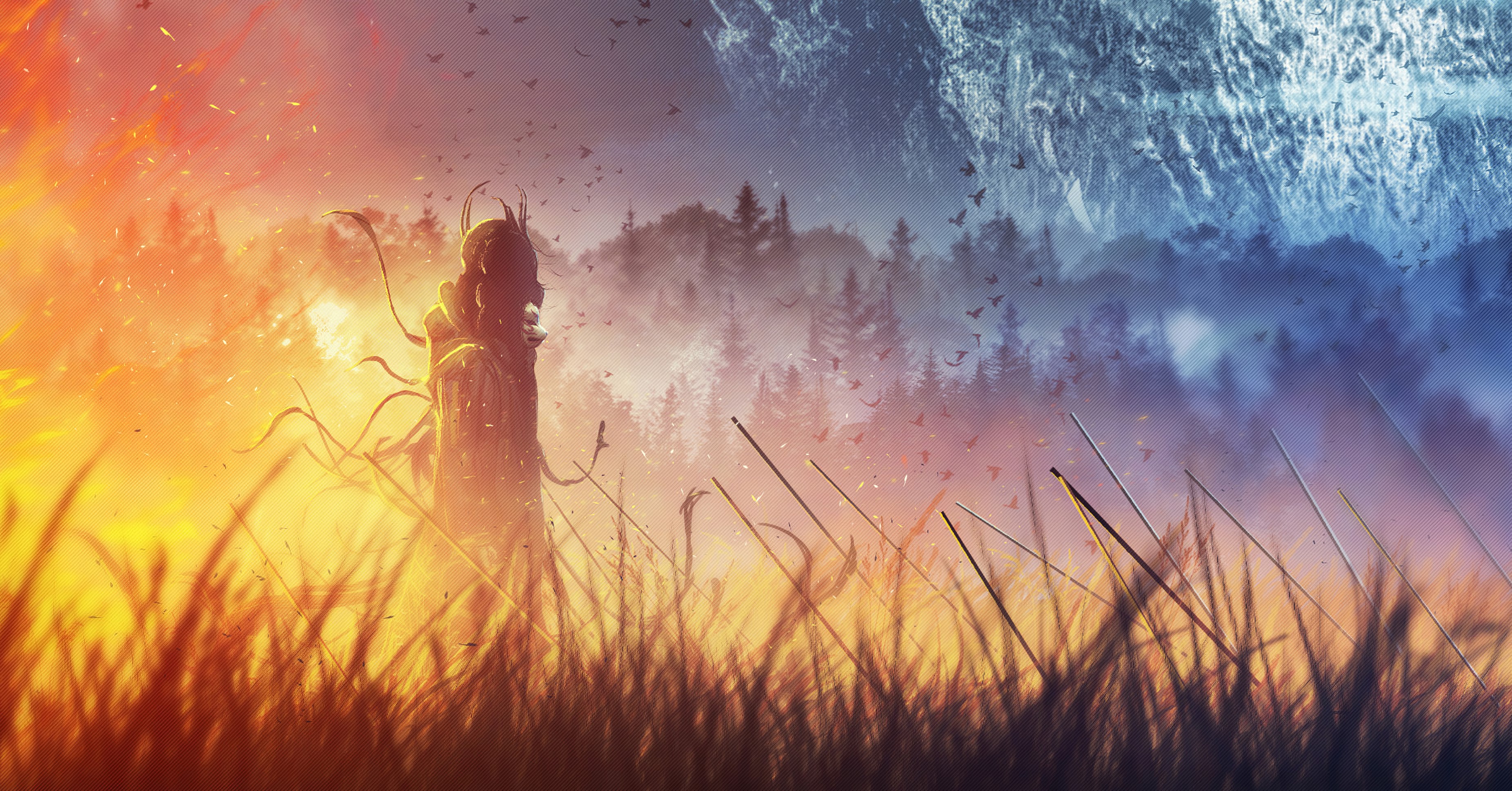 samurai, warrior, artist, artwork, digital art, hd, 4k, artstation, HD Wallpaper