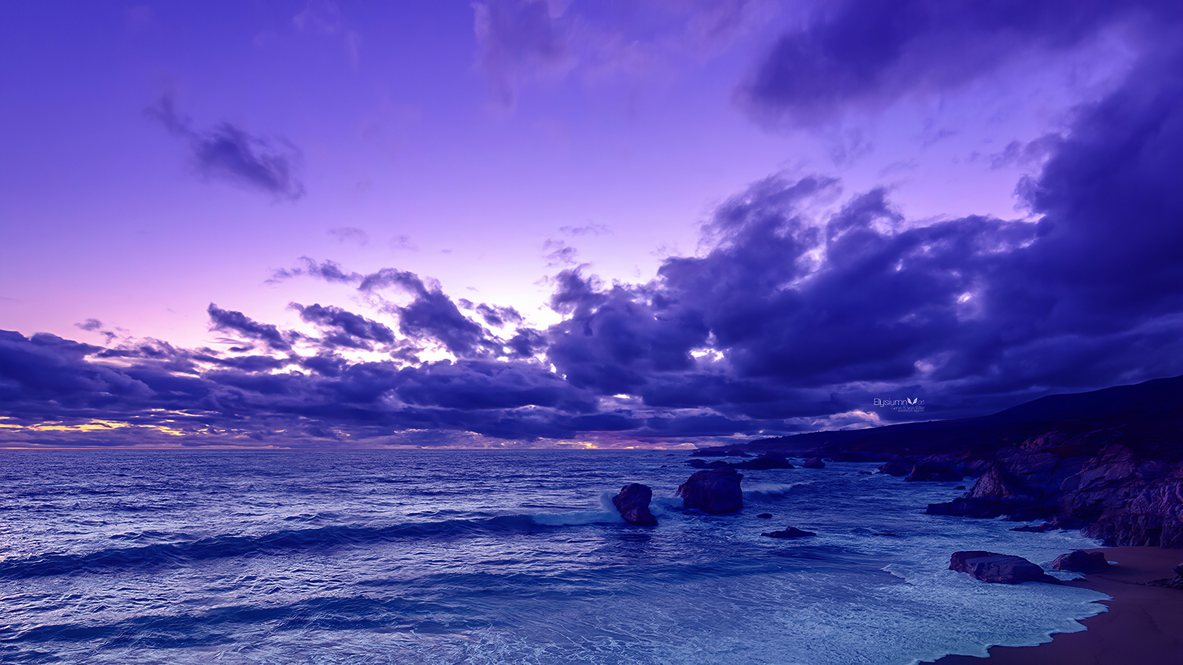 evening, sea, nature, hd, 4k, artstation, HD Wallpaper