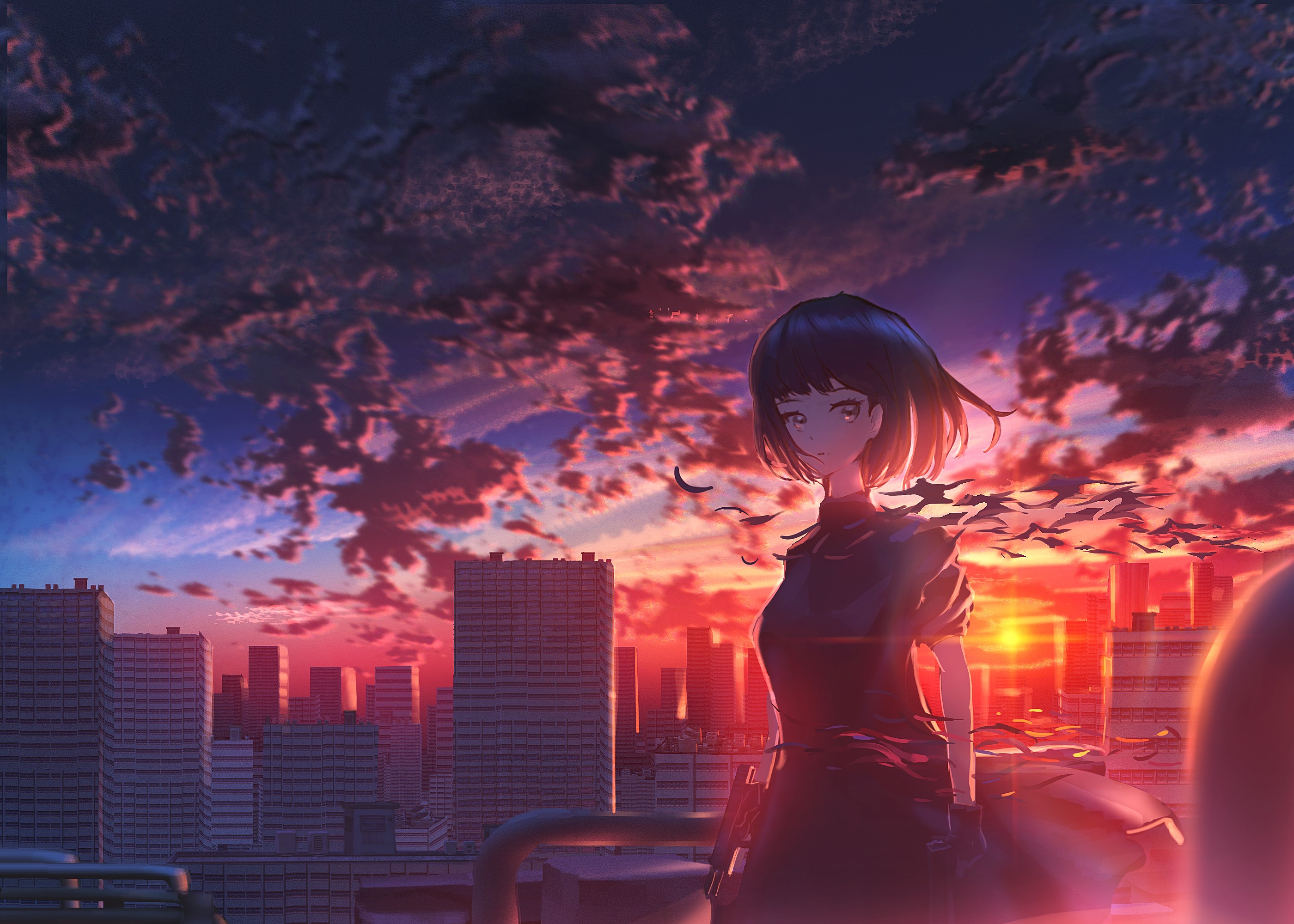anime girl, anime, artist, artwork, digital art, hd, HD Wallpaper