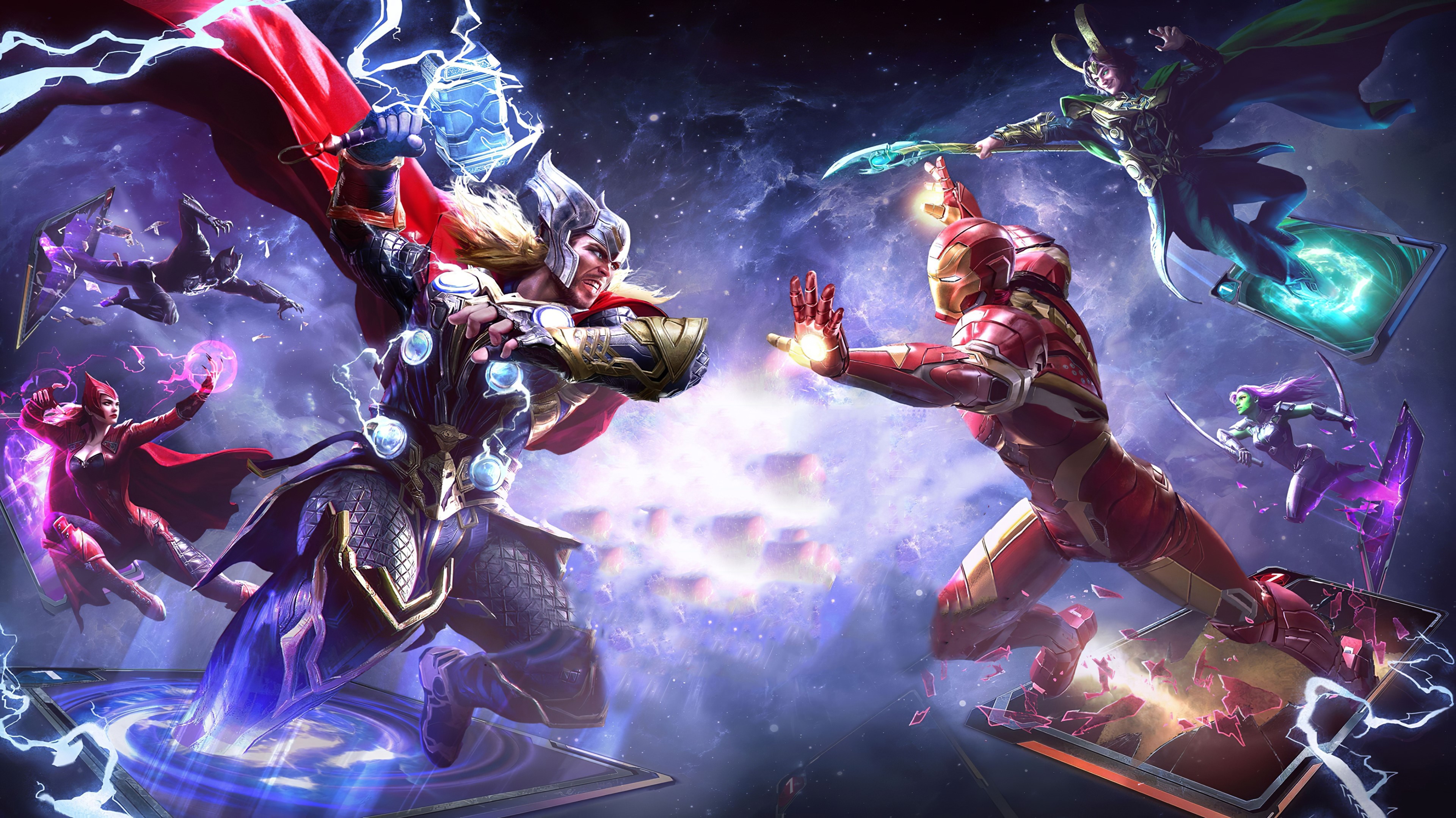 marvel duel, games, hd, 4k, marvel, iron man, thor, HD Wallpaper