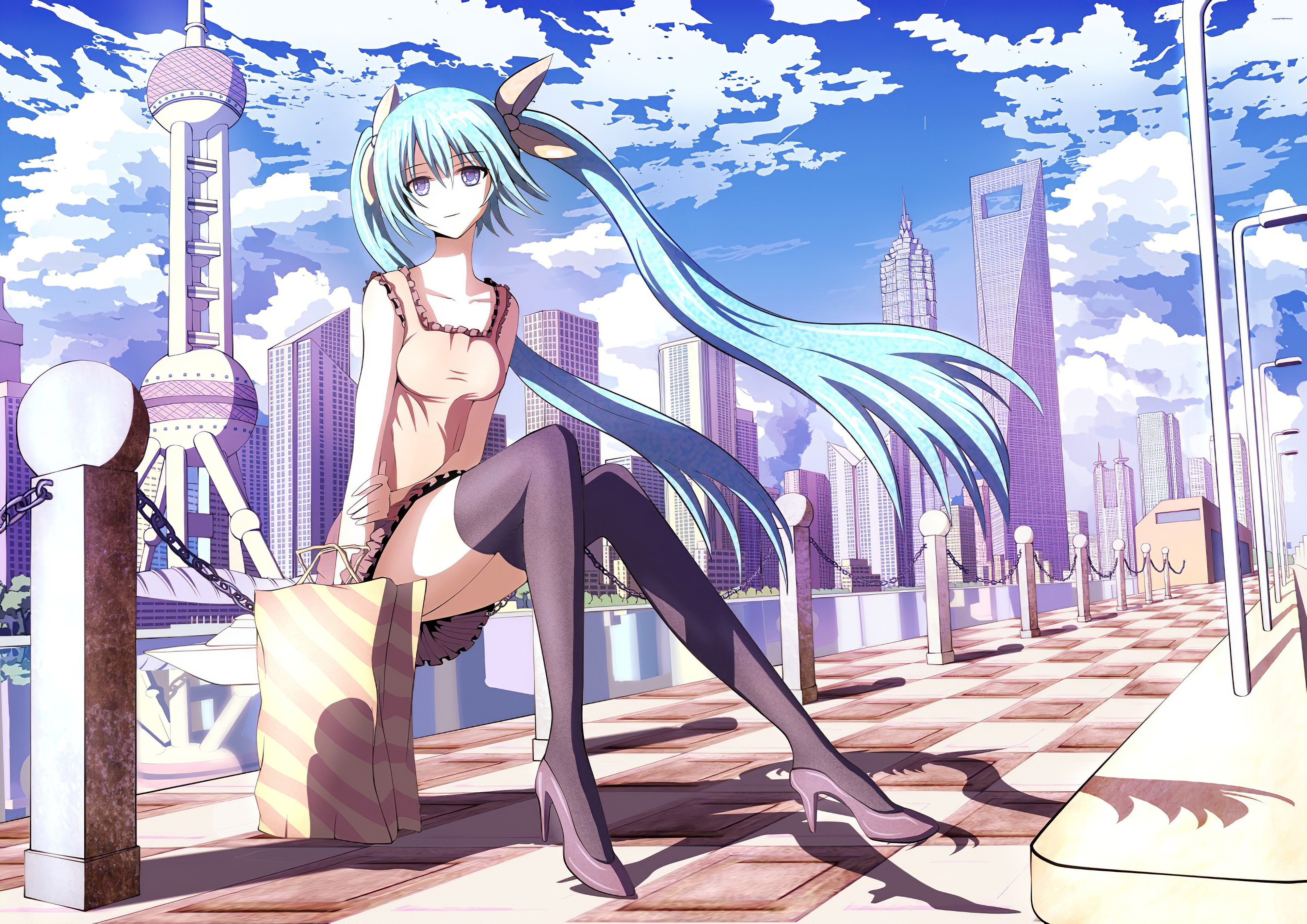 hatsune miku, vocaloid, anime, anime girl, hd, artist, artwork, digital art, 4k, HD Wallpaper