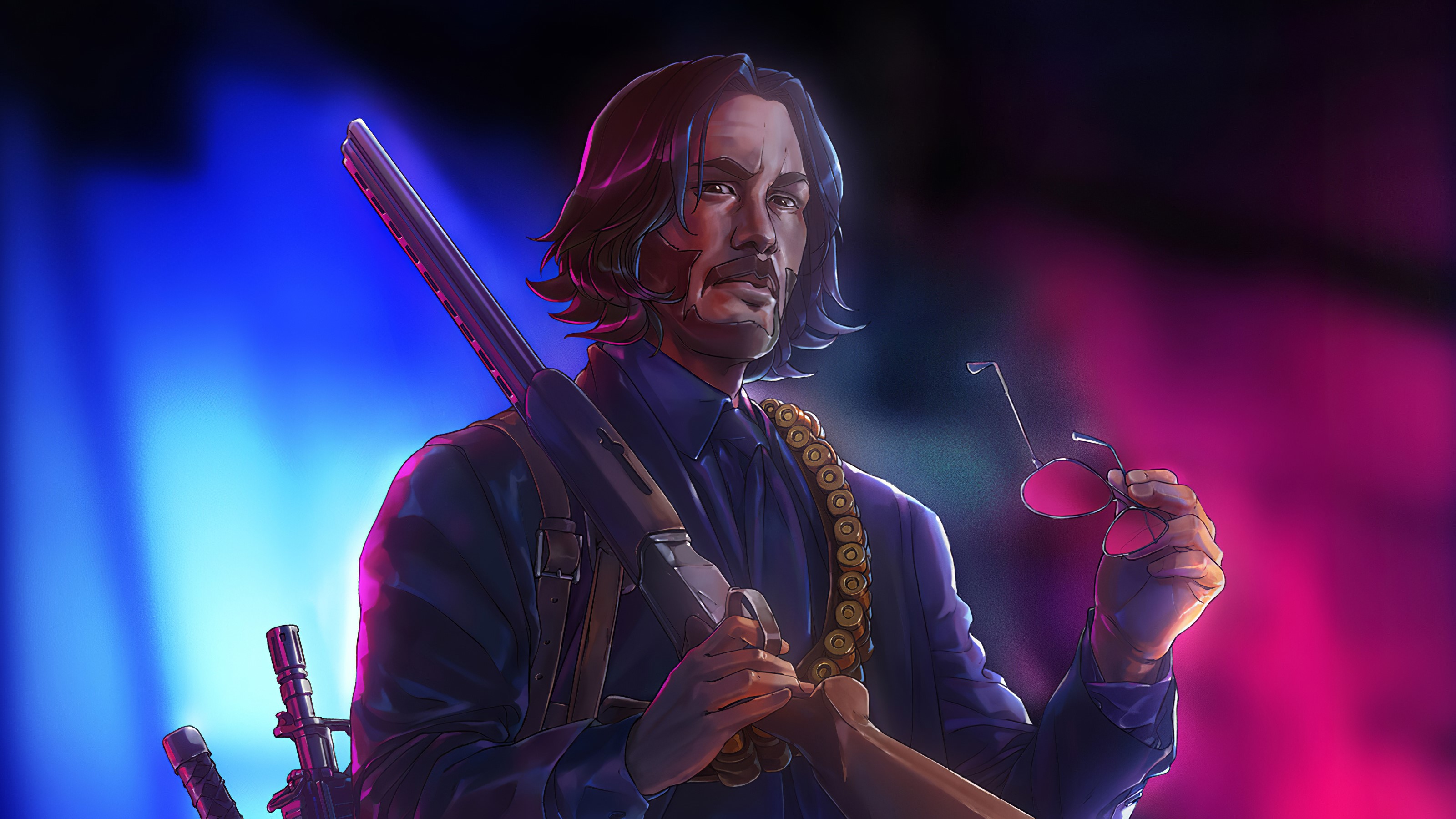 john wick, movies, artwork, hd, artstation, HD Wallpaper