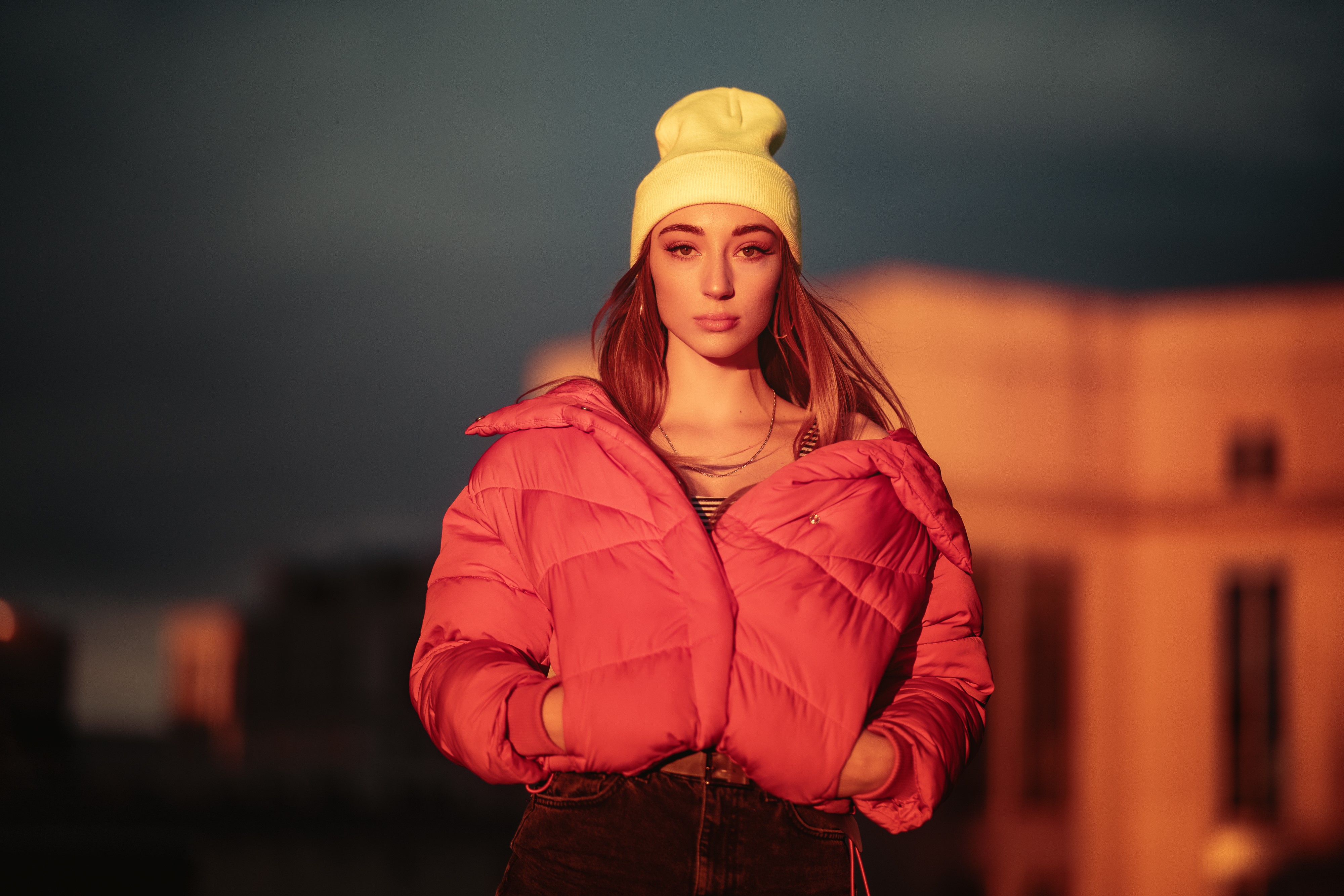 girls, model, hd, 4k, jacket, HD Wallpaper