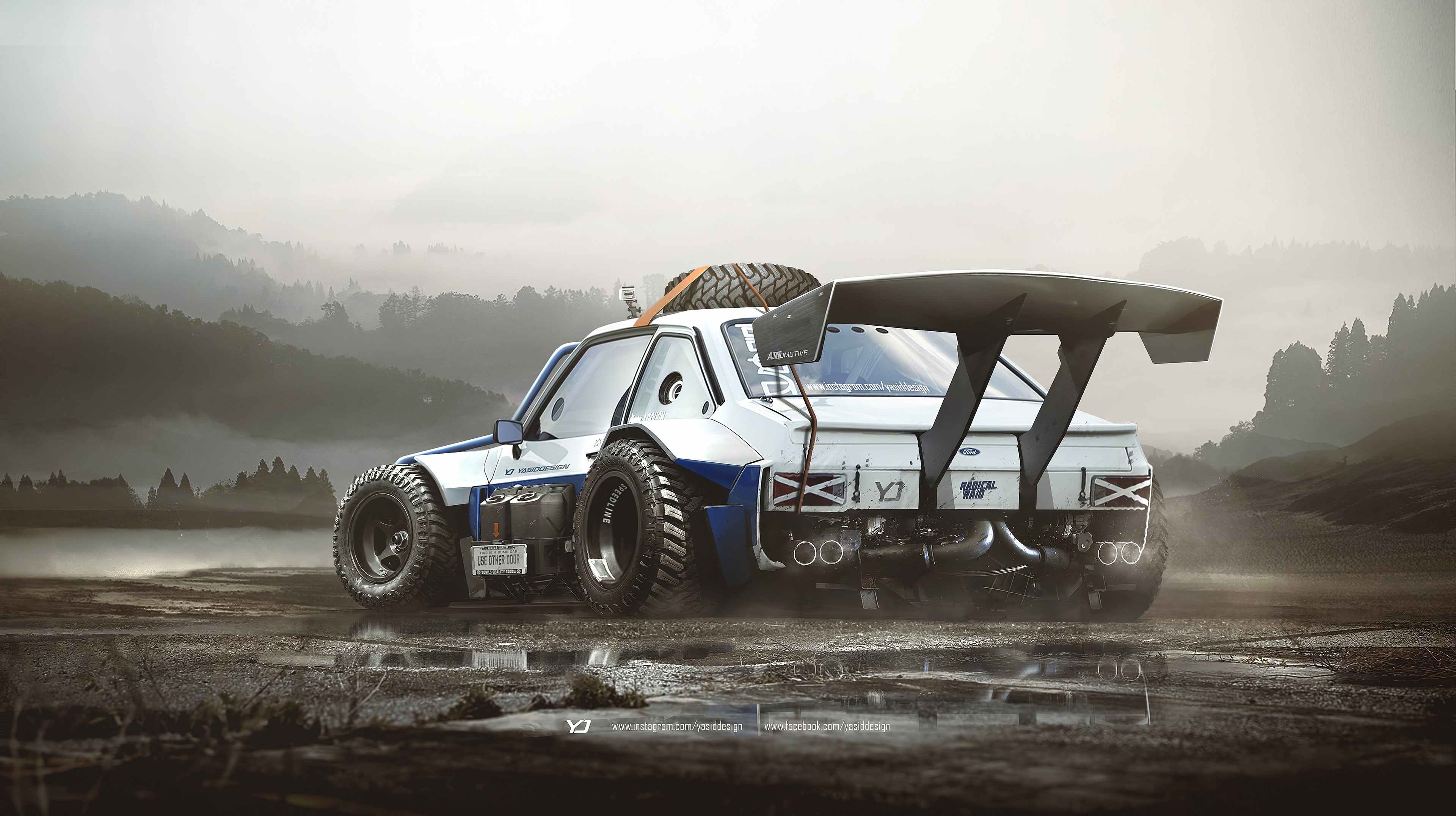 ford, cars, hd, 4k, artist, artwork, digital art, HD Wallpaper