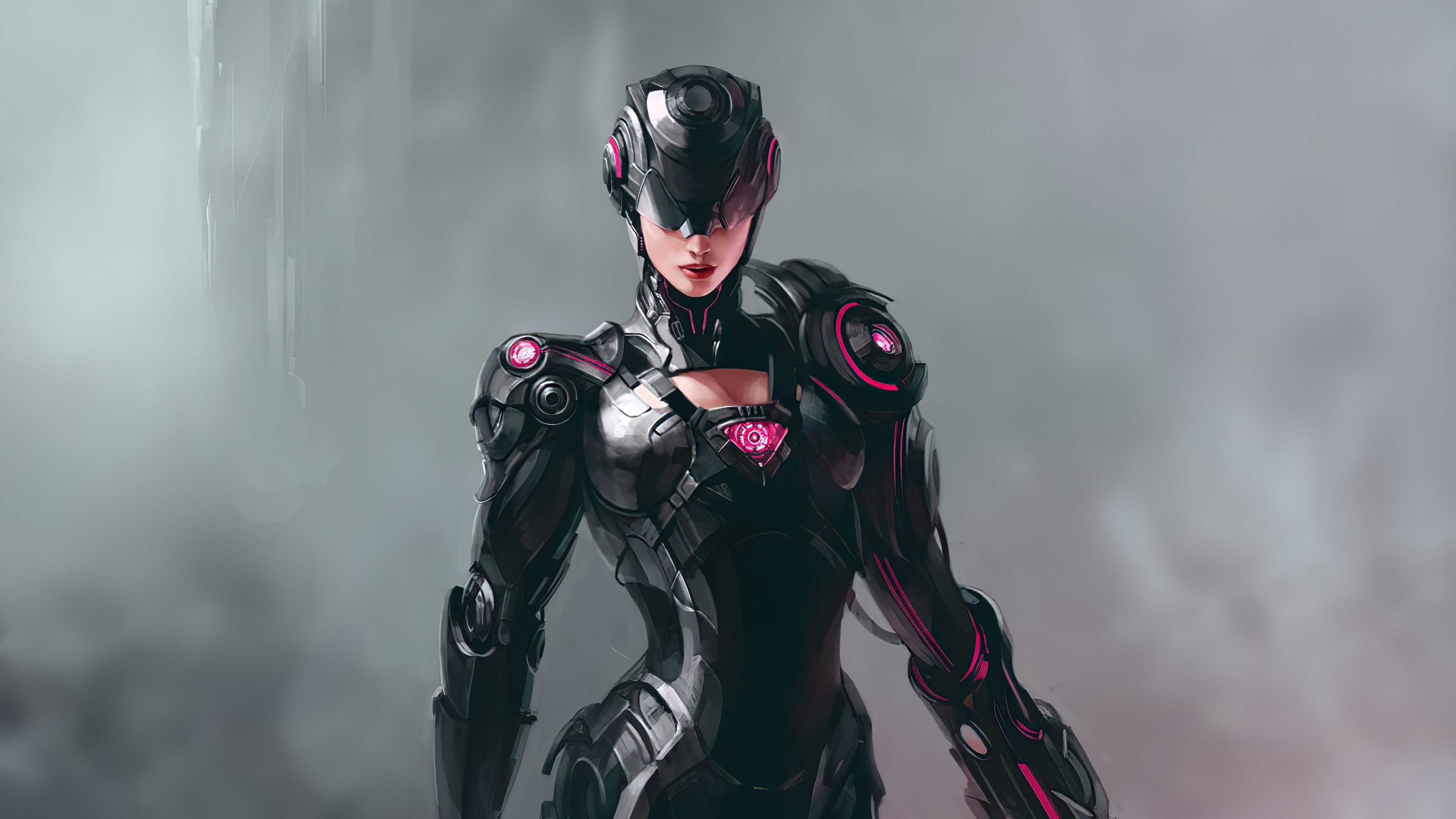 artist, artwork, hd, 4k, cyborg, HD Wallpaper