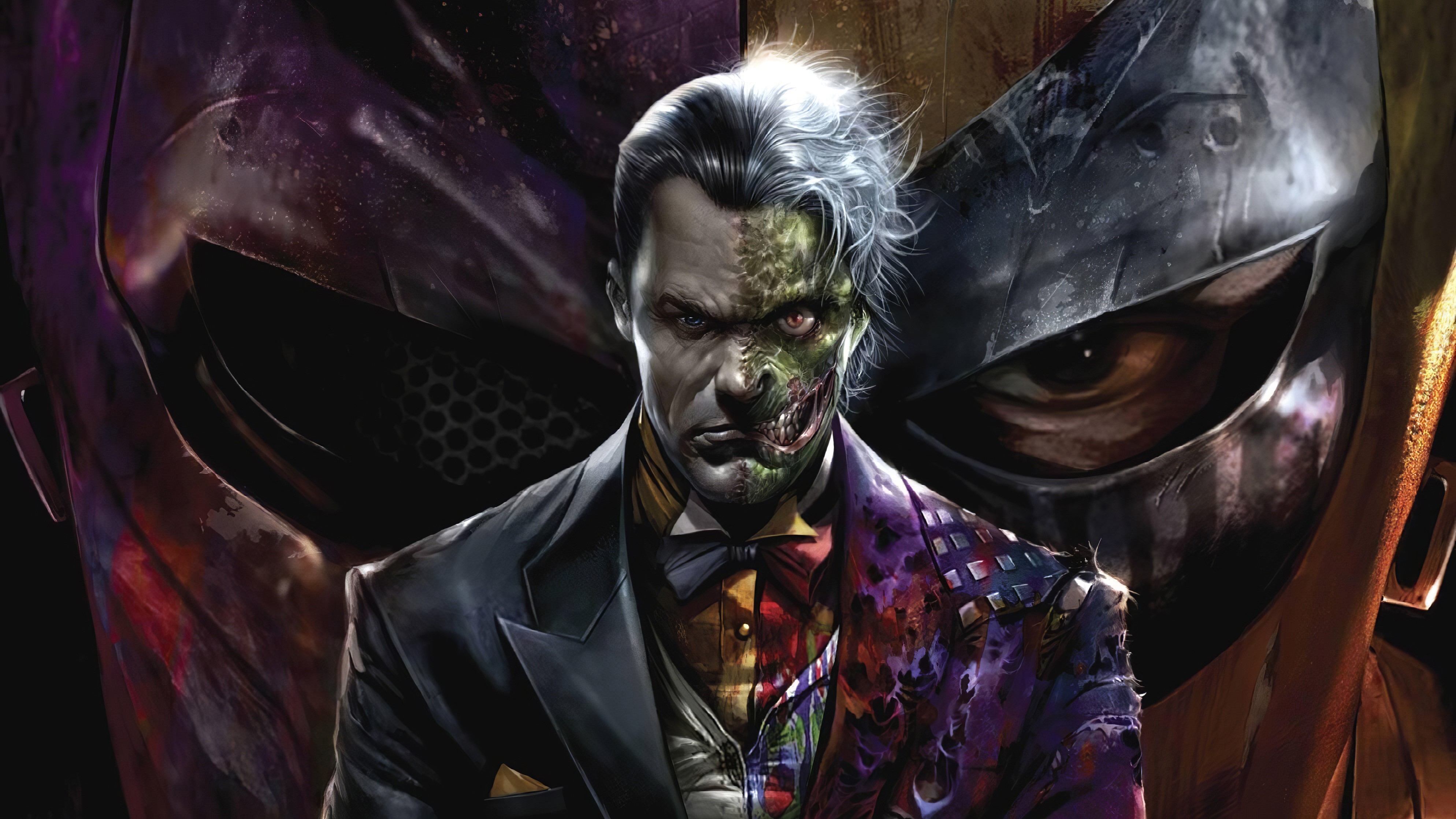 two face, supervillain, superheroes, 4k, hd, artwork, digital art, HD Wallpaper