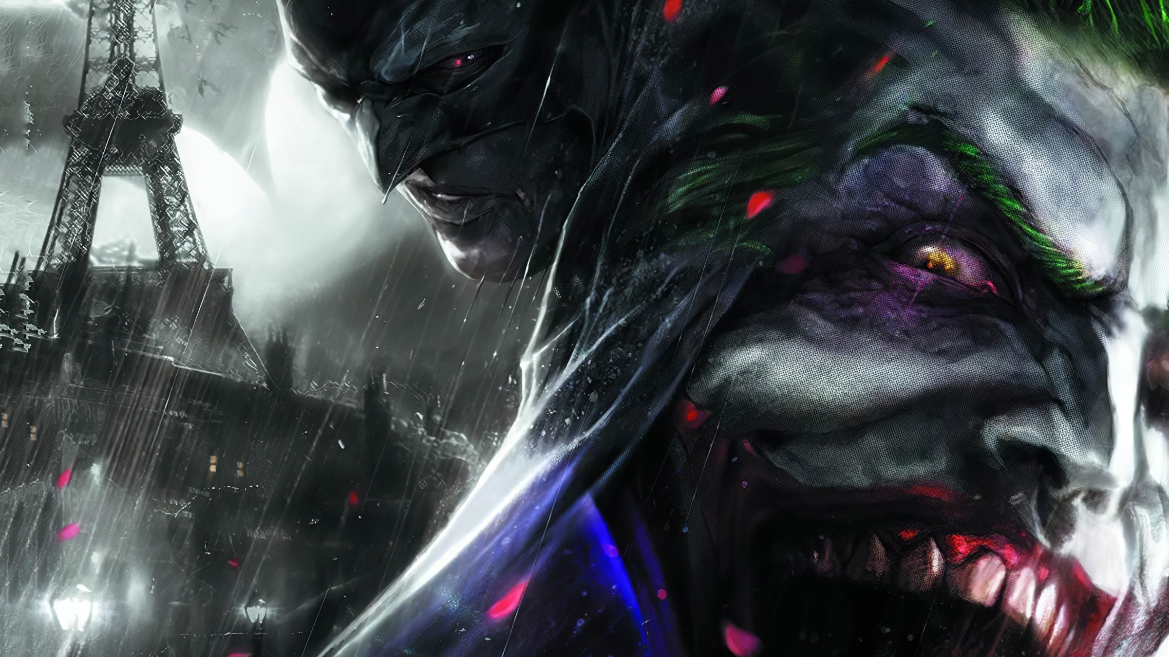 batman, joker, superheroes, artwork, hd, digital art, HD Wallpaper