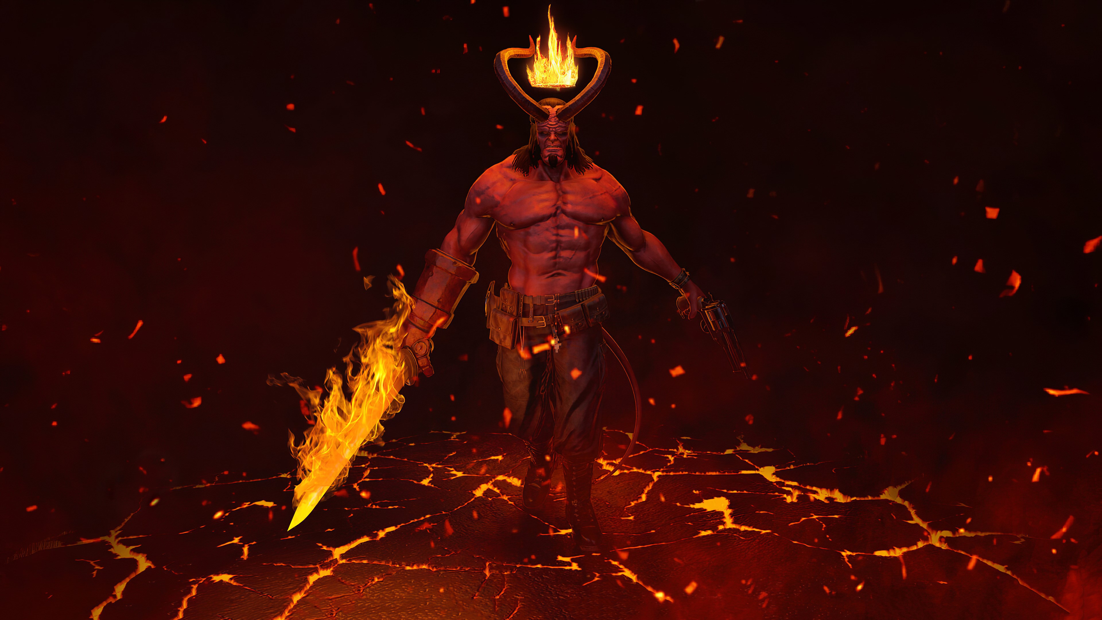 hellboy, movies, superheroes, artwork, hd, 4k, artstation, HD Wallpaper
