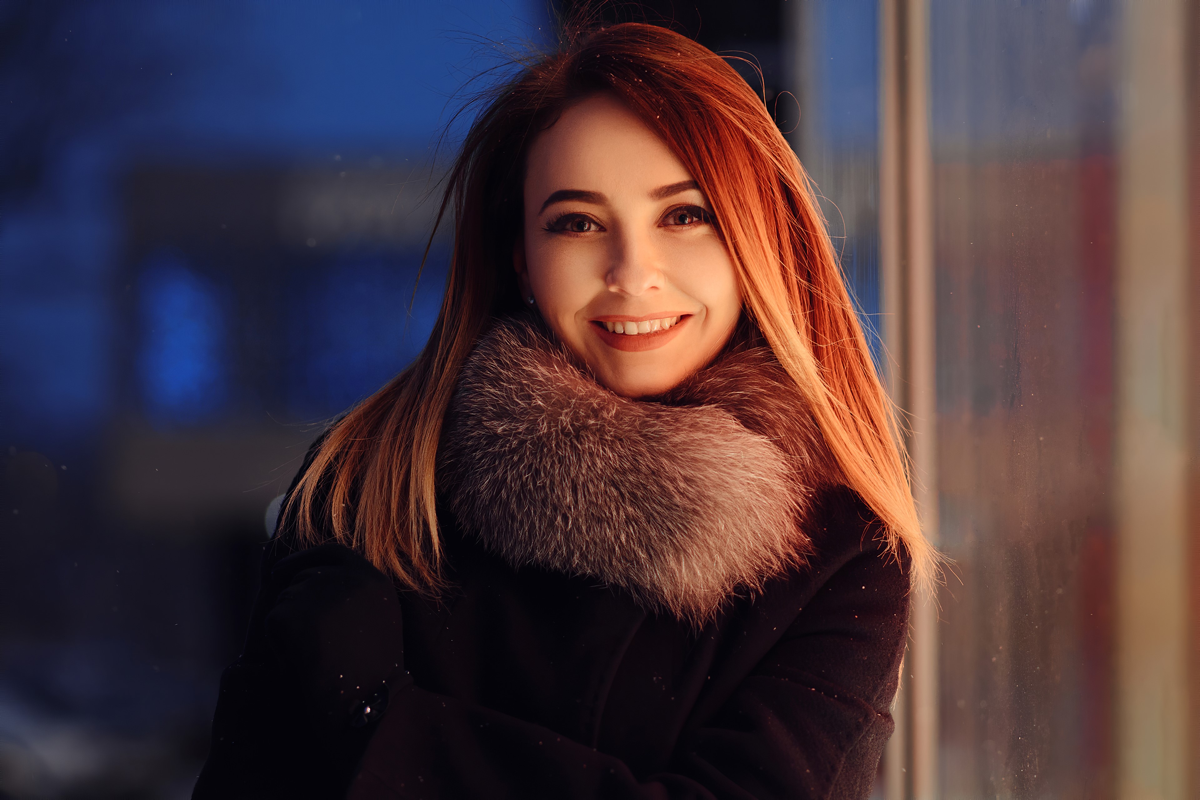 redhead, girls, model, hd, 4k, smiling, HD Wallpaper