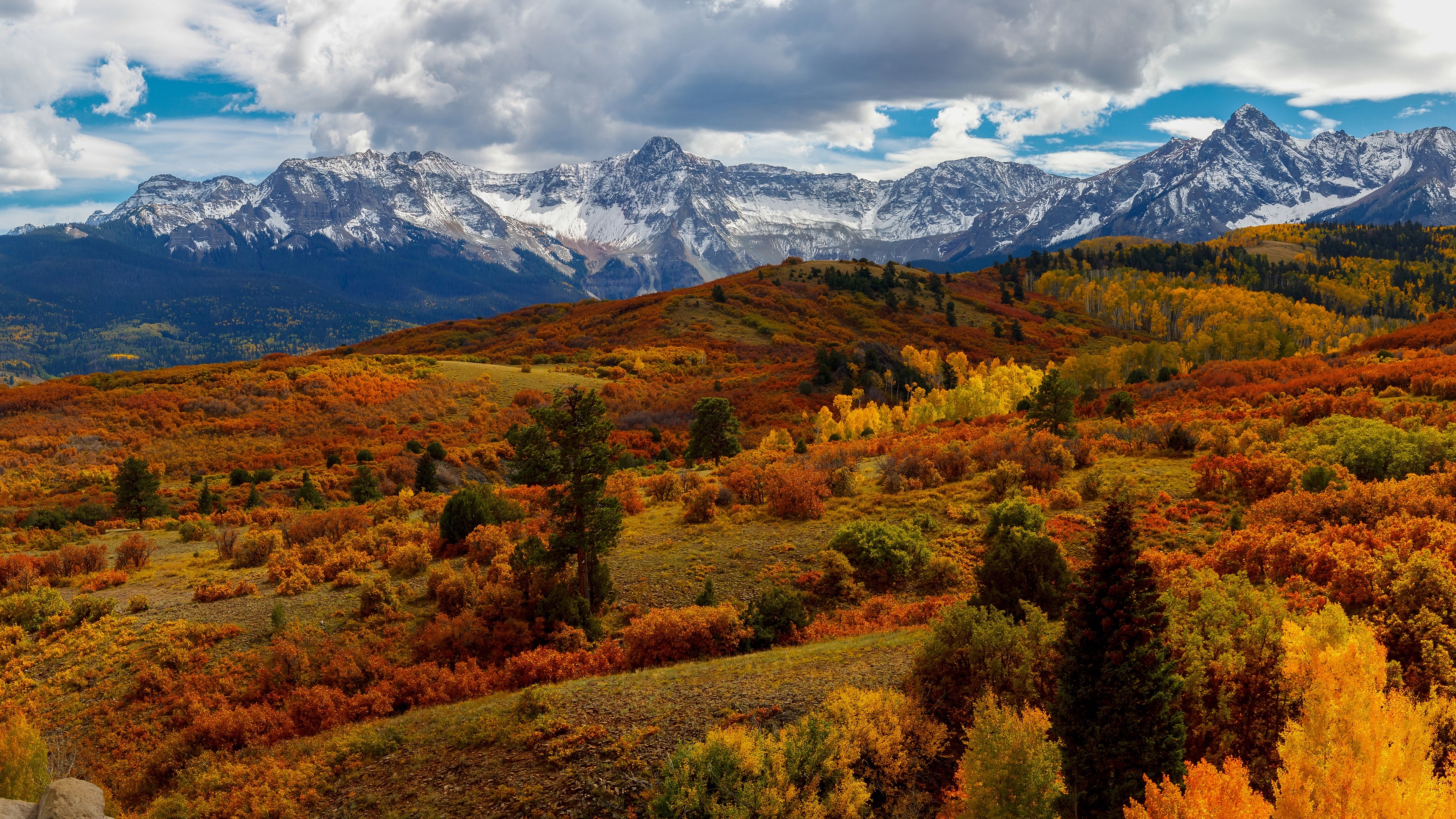 fall, landscape, nature, mountains, HD Wallpaper