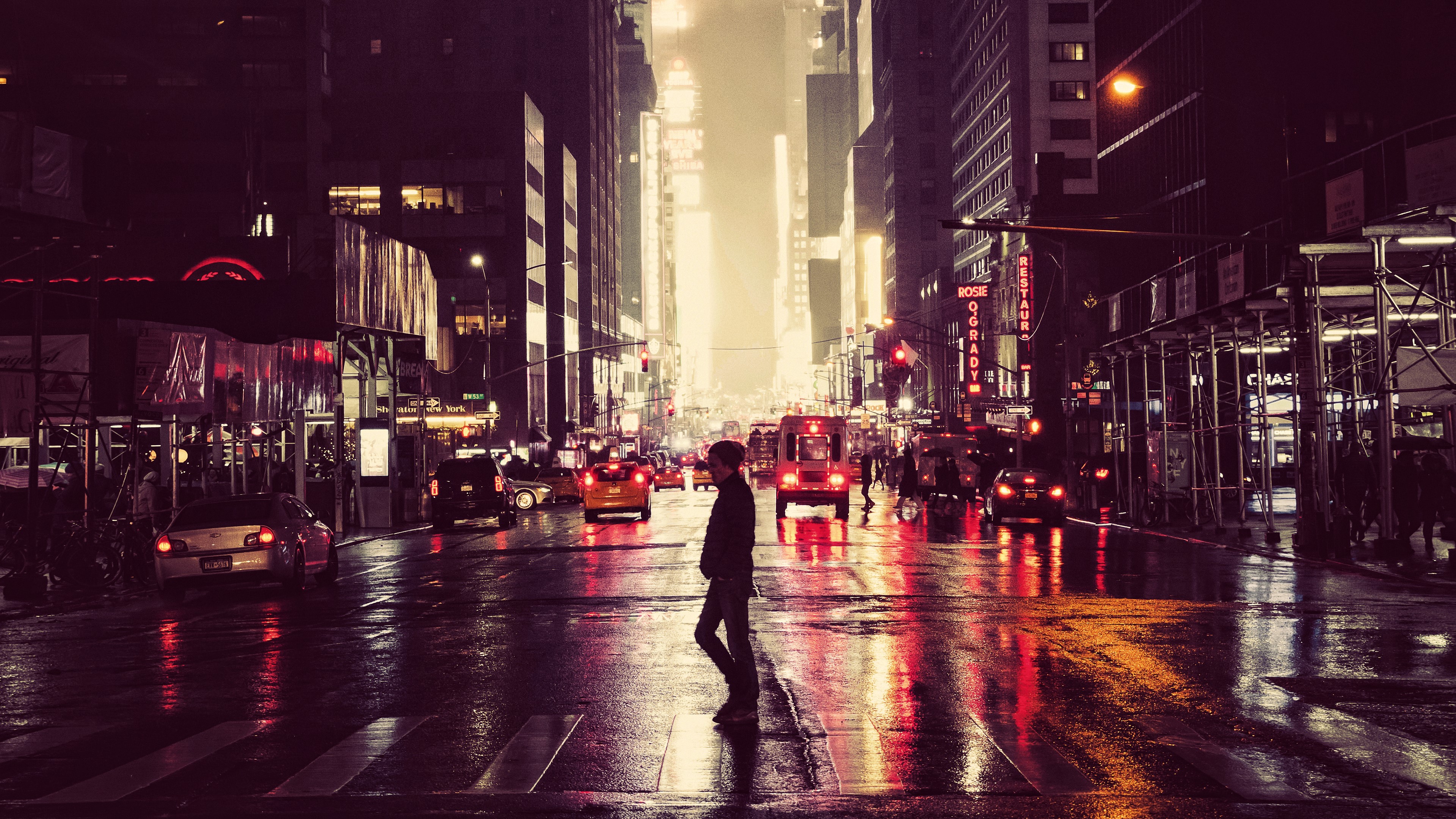 street, urban, cityscape, city, photography, road, night, HD Wallpaper