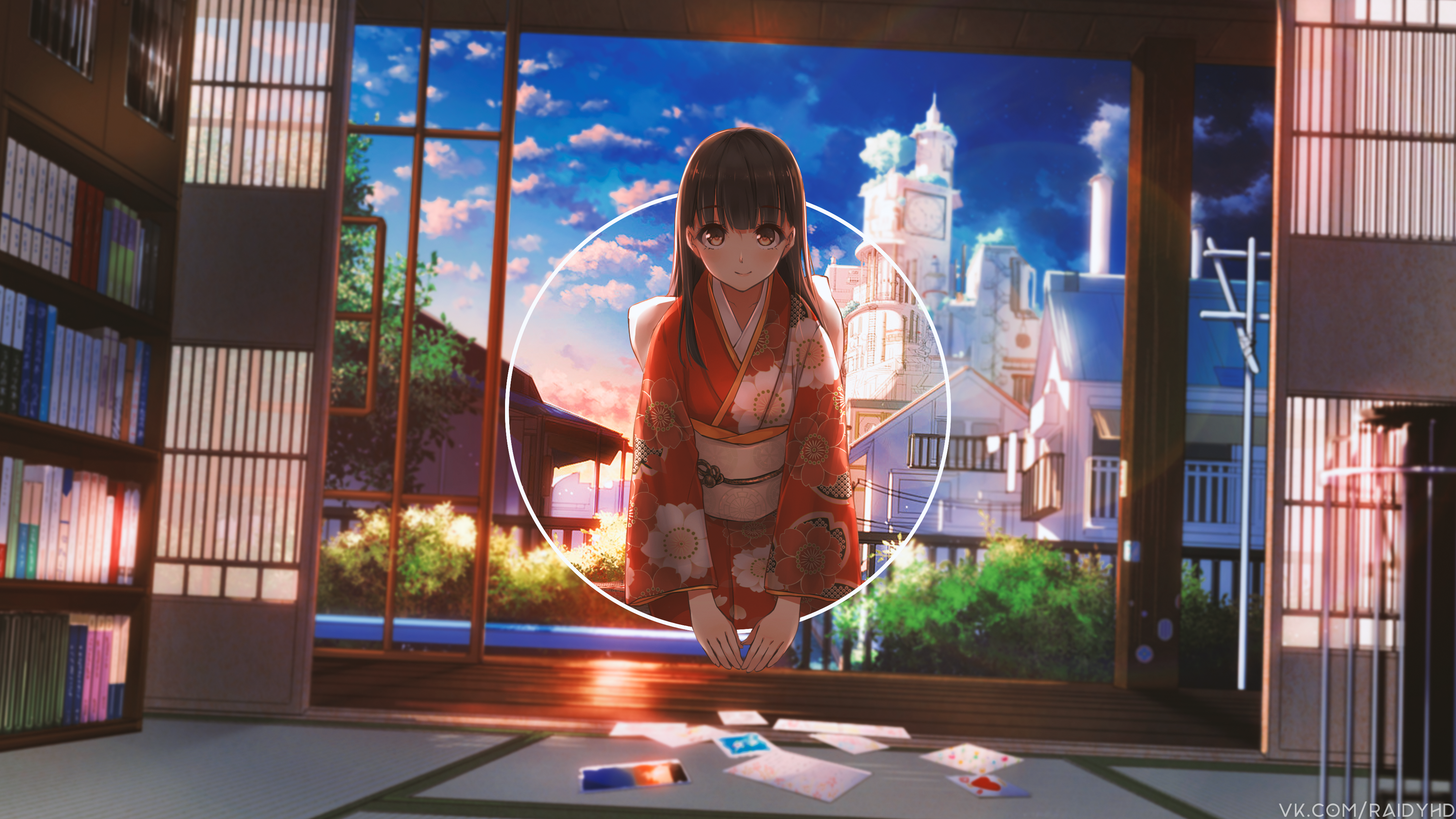 anime girls, anime, picture-in-picture, HD Wallpaper