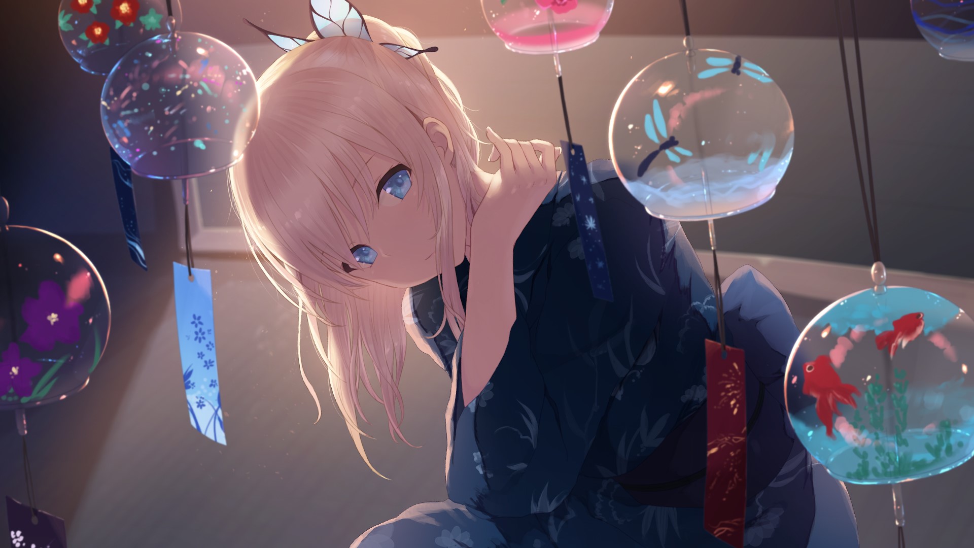 anime, anime girls, Kashiwazaki Sena, Boku wa Tomodachi ga Sukunai, blue eyes, blonde, HD Wallpaper