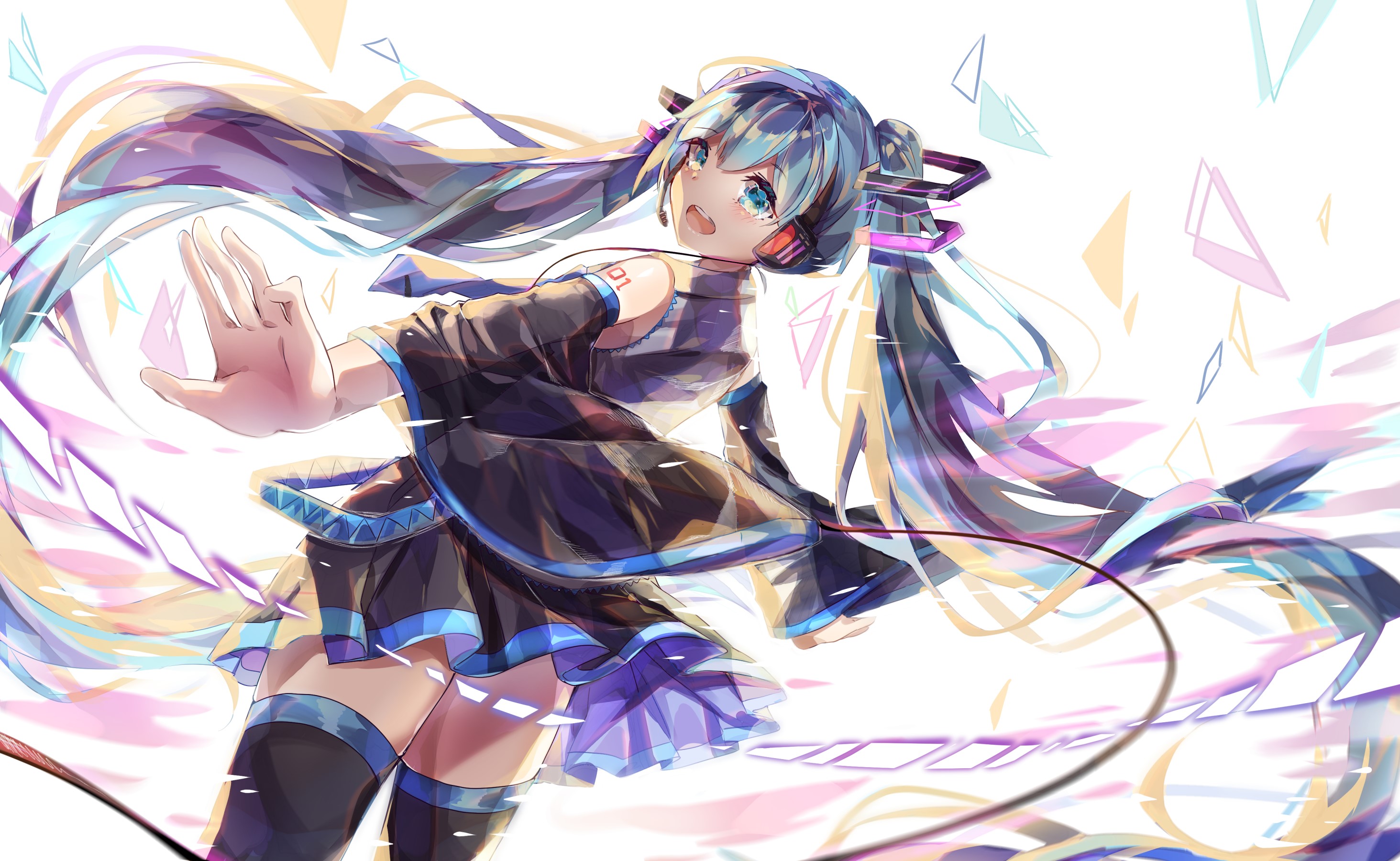 anime girls, long hair, blue eyes, HD Wallpaper