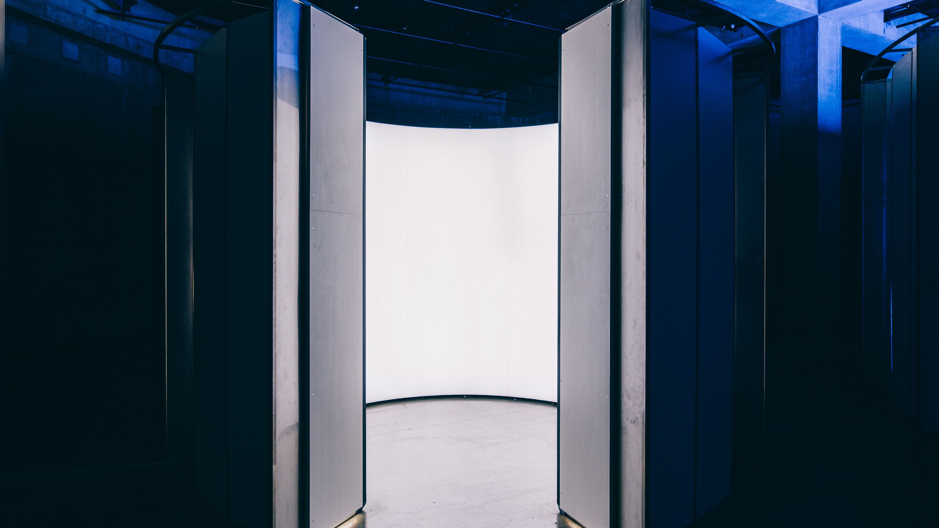 corridor, door, light, room, building, 4k, HD Wallpaper