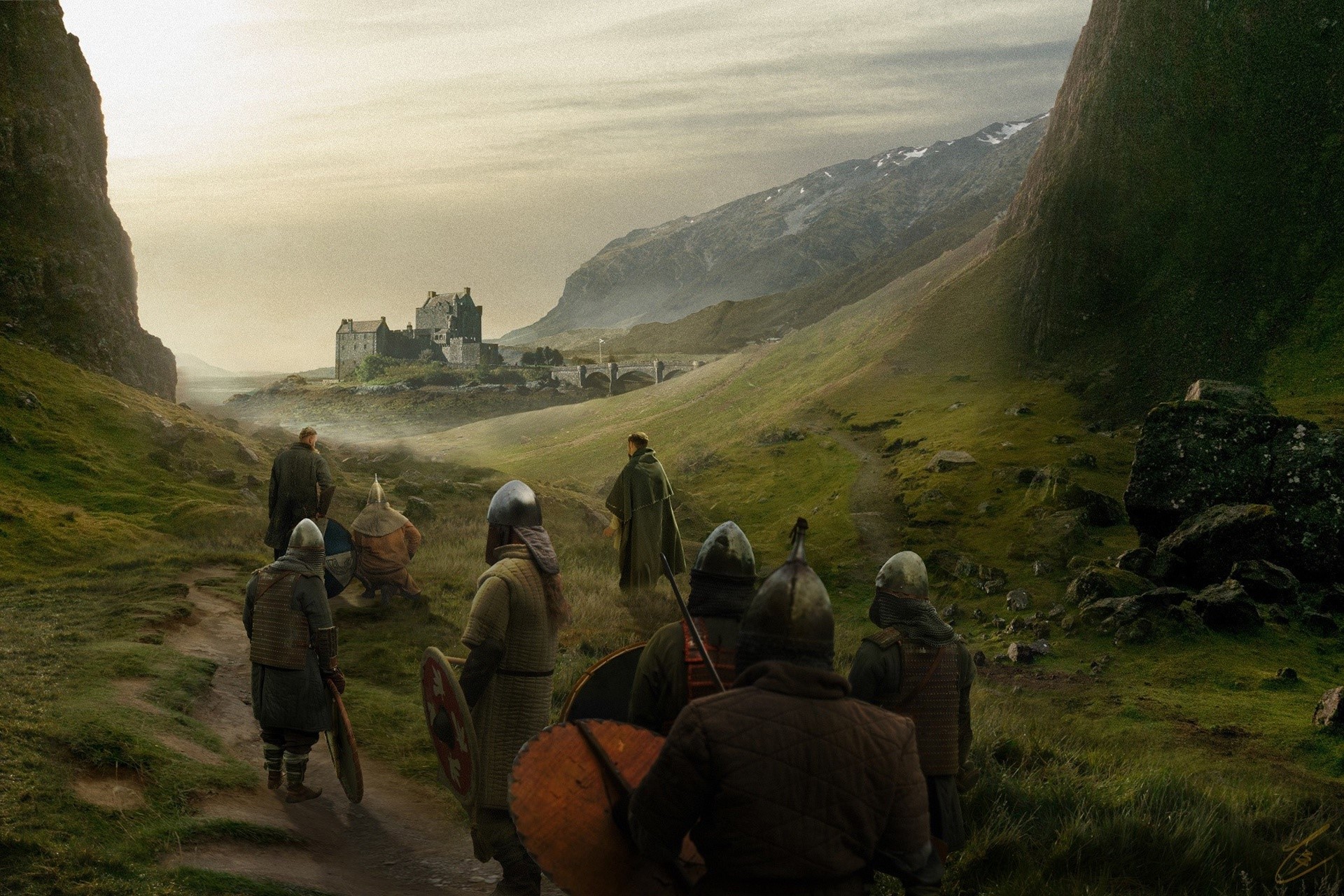 fantasy art, artwork, landscape, castle, HD Wallpaper