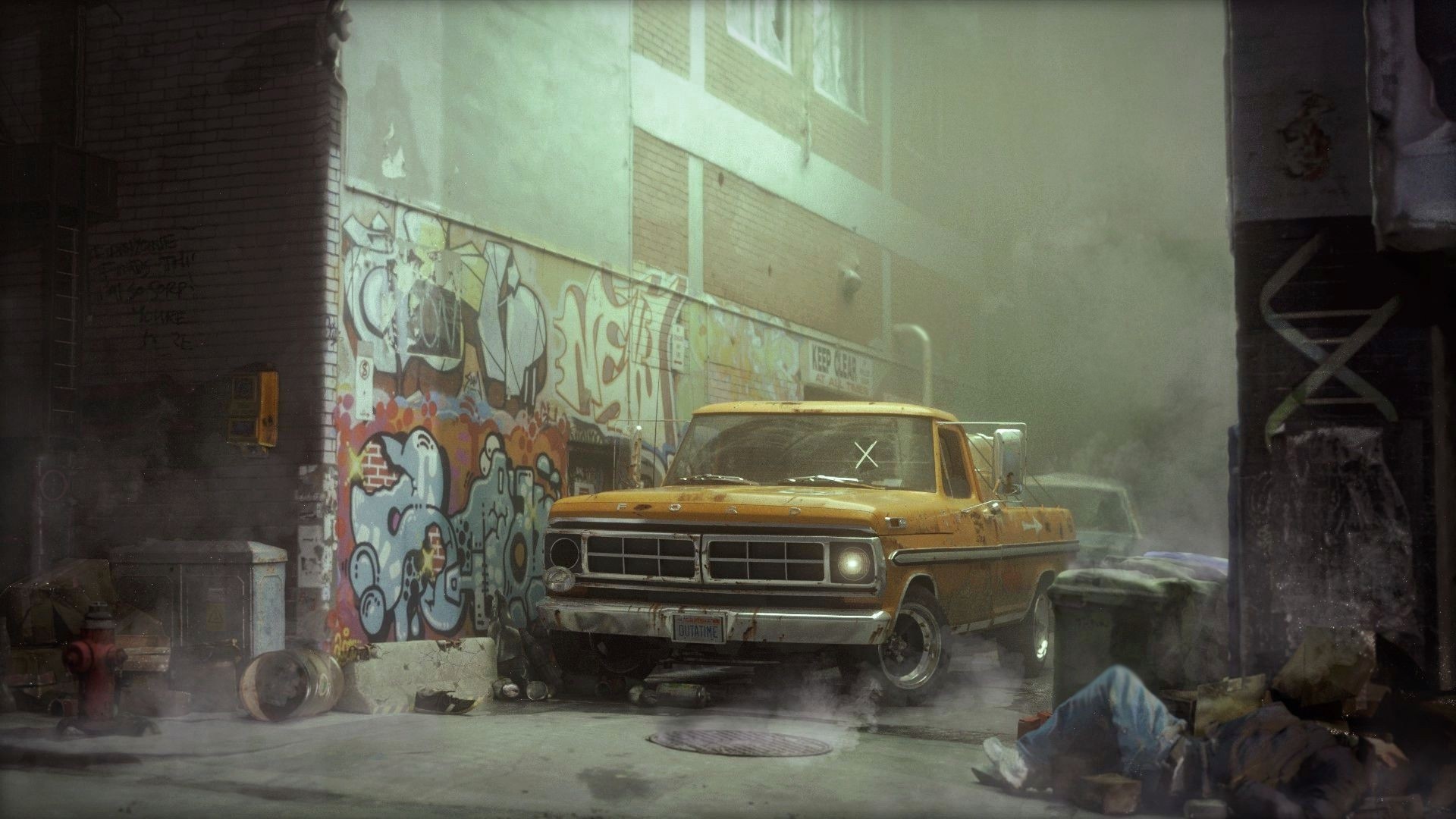 artwork, car, vehicle, urban, street, HD Wallpaper