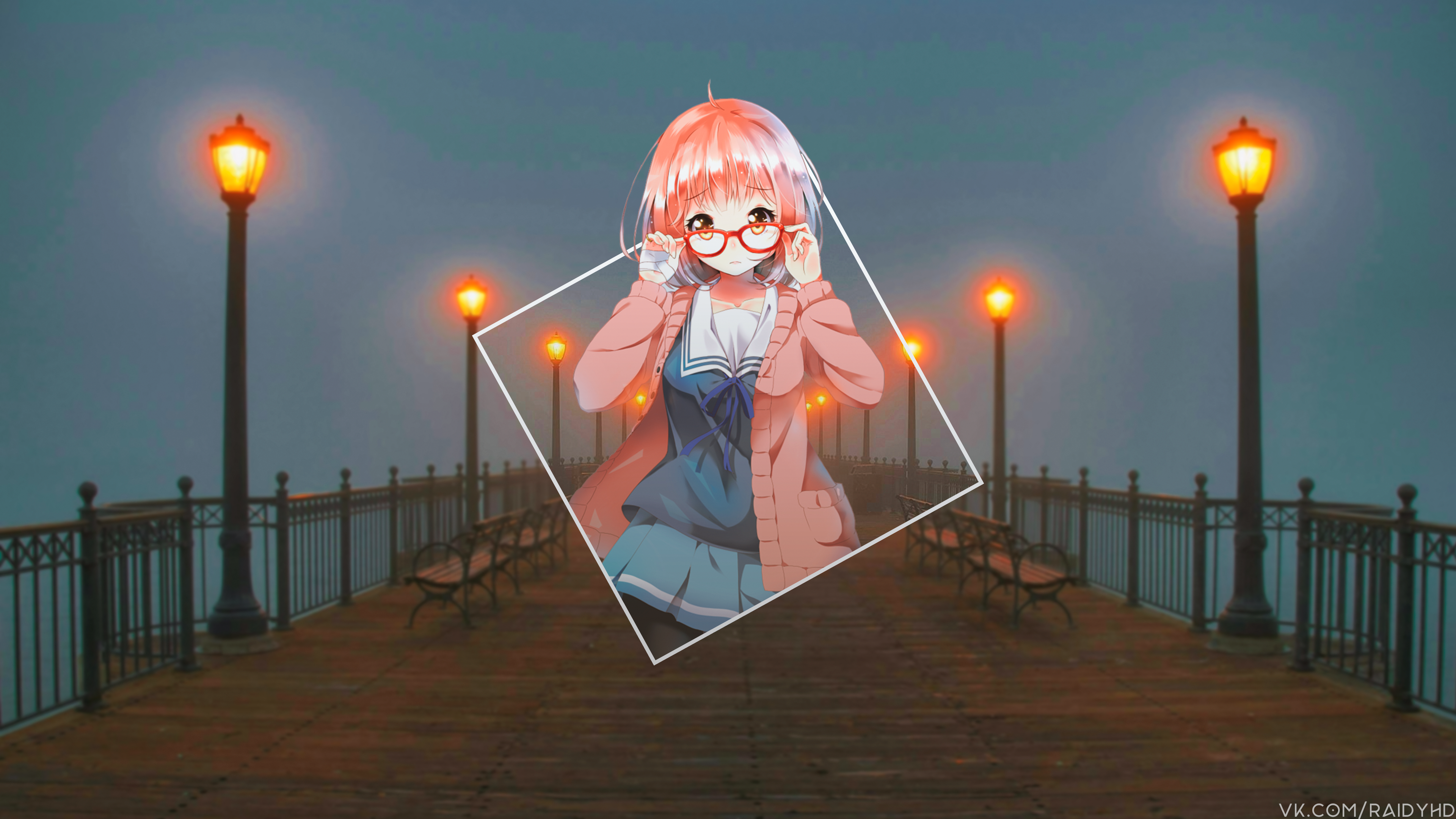 anime, anime girls, picture-in-picture, HD Wallpaper