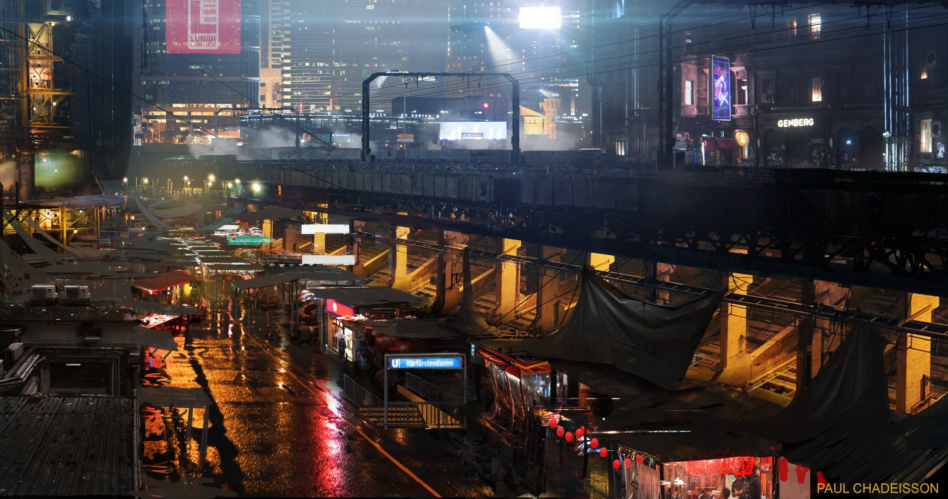 cyberpunk, futuristic, science fiction, Paul Chadeisson, digital, concept art, HD Wallpaper