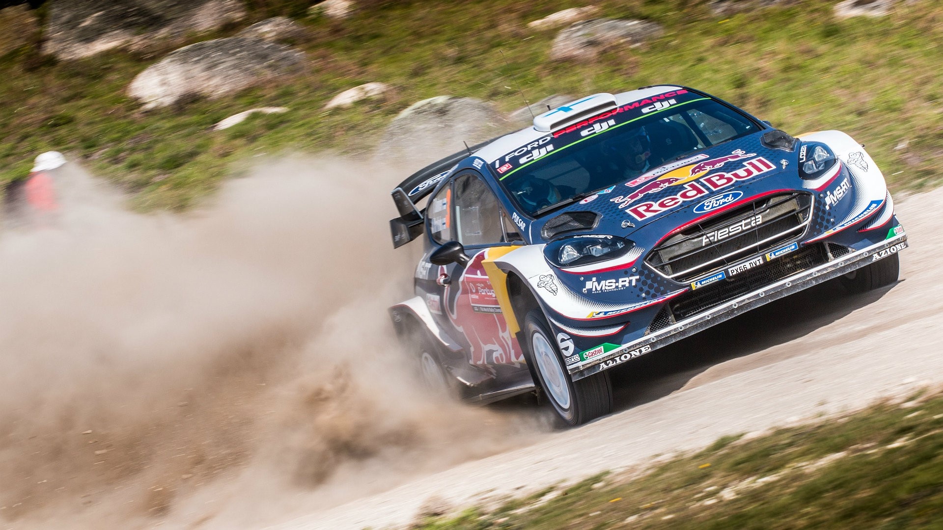 wrc, Portugal, Rally, gravel, Suninen, Ford Fiesta, car, vehicle, racing, Ford, dirt, HD Wallpaper
