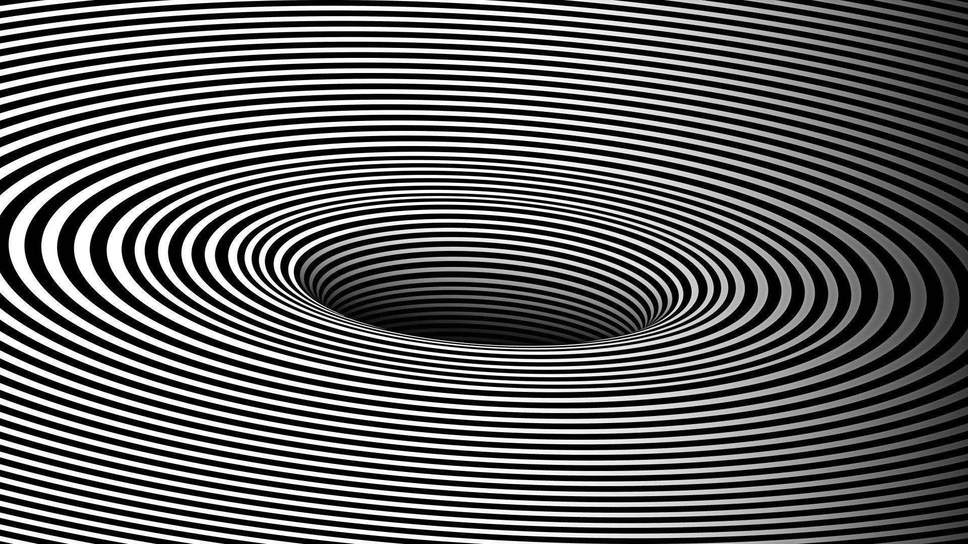 digital art, optical illusion, monochrome, HD Wallpaper