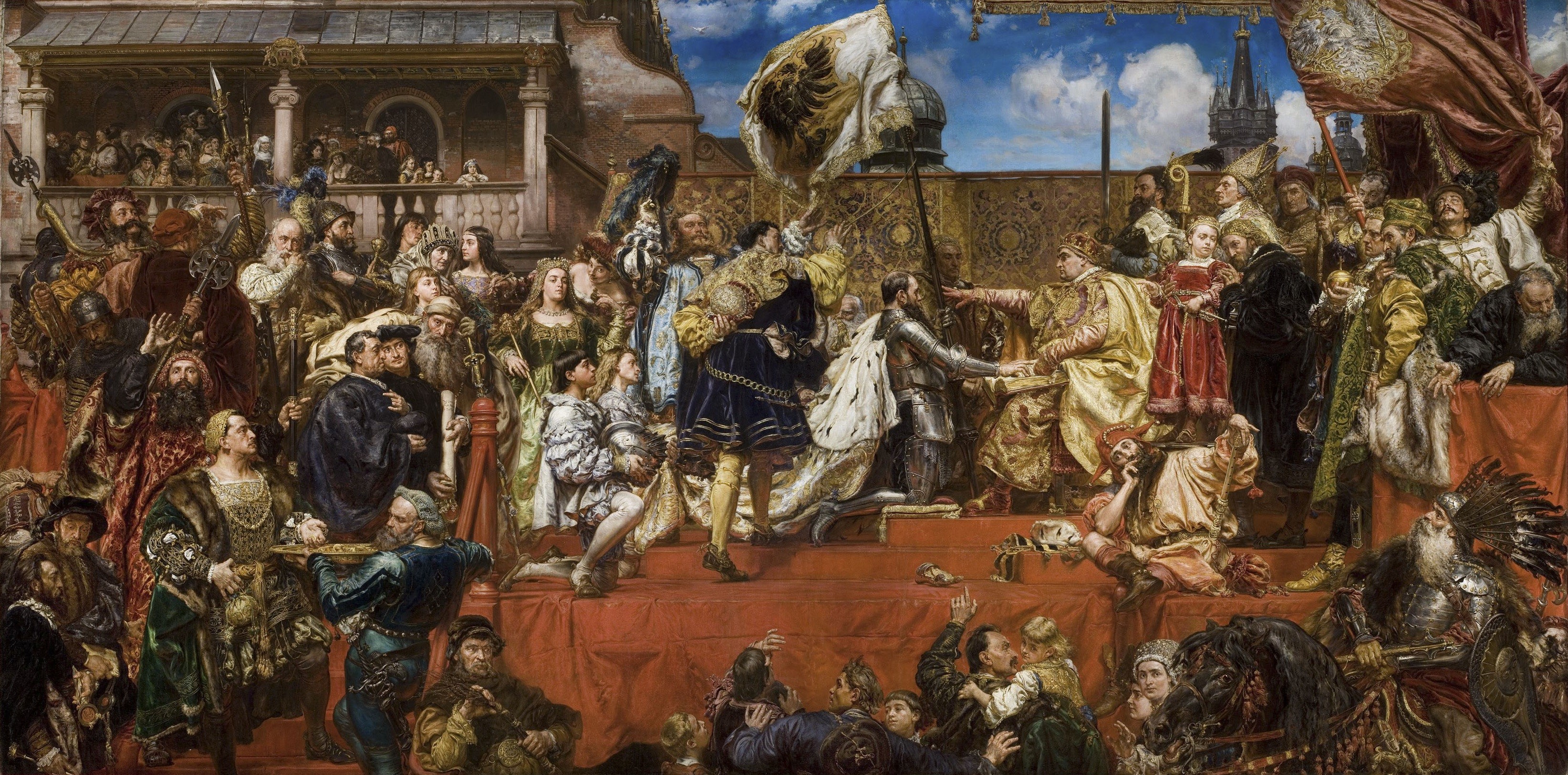 classical art, Europe, Jan Matejko, 1882, 1882 (Year), painting, Poland, Polish, Lithuania, Prussian Homage, Kraków, Wawel, HD Wallpaper