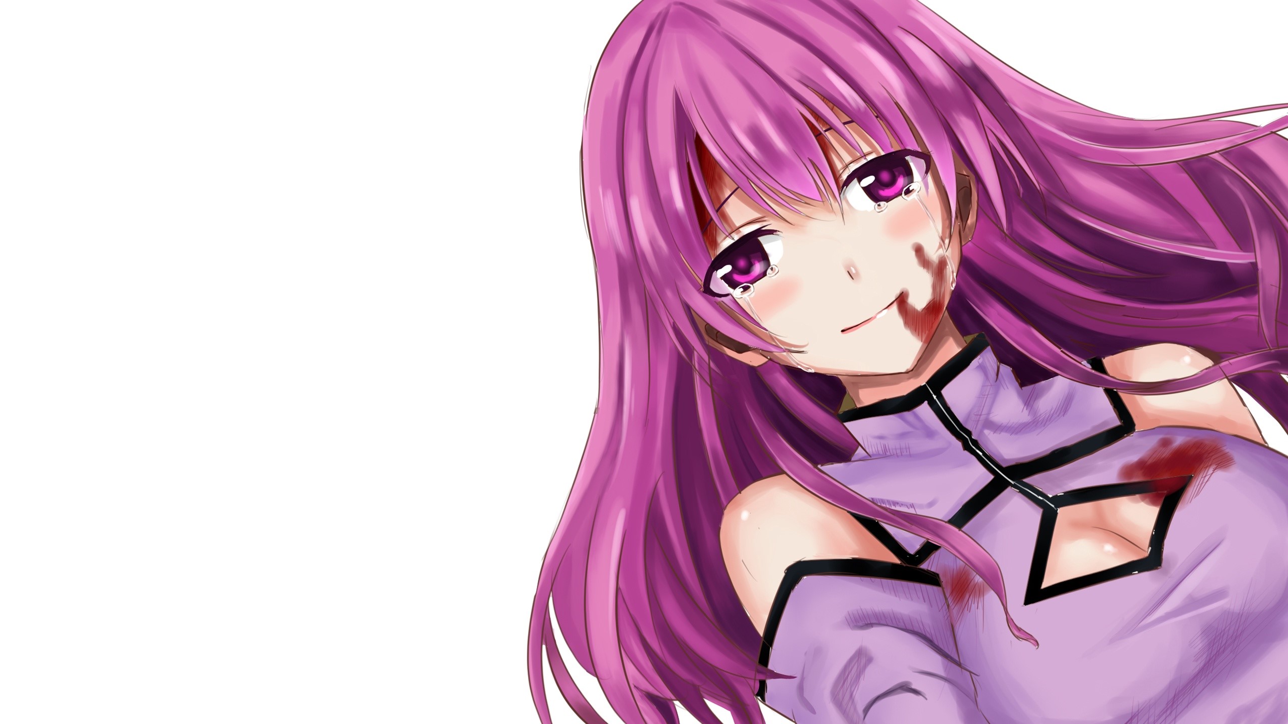 anime, anime girls, simple background, Akame ga Kill!, Schere, HD Wallpaper