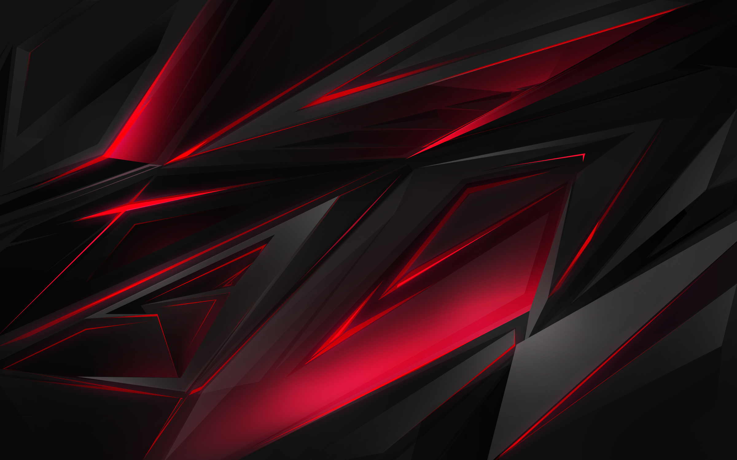 abstract, 3D, digital art, dark, red, black, HD Wallpaper
