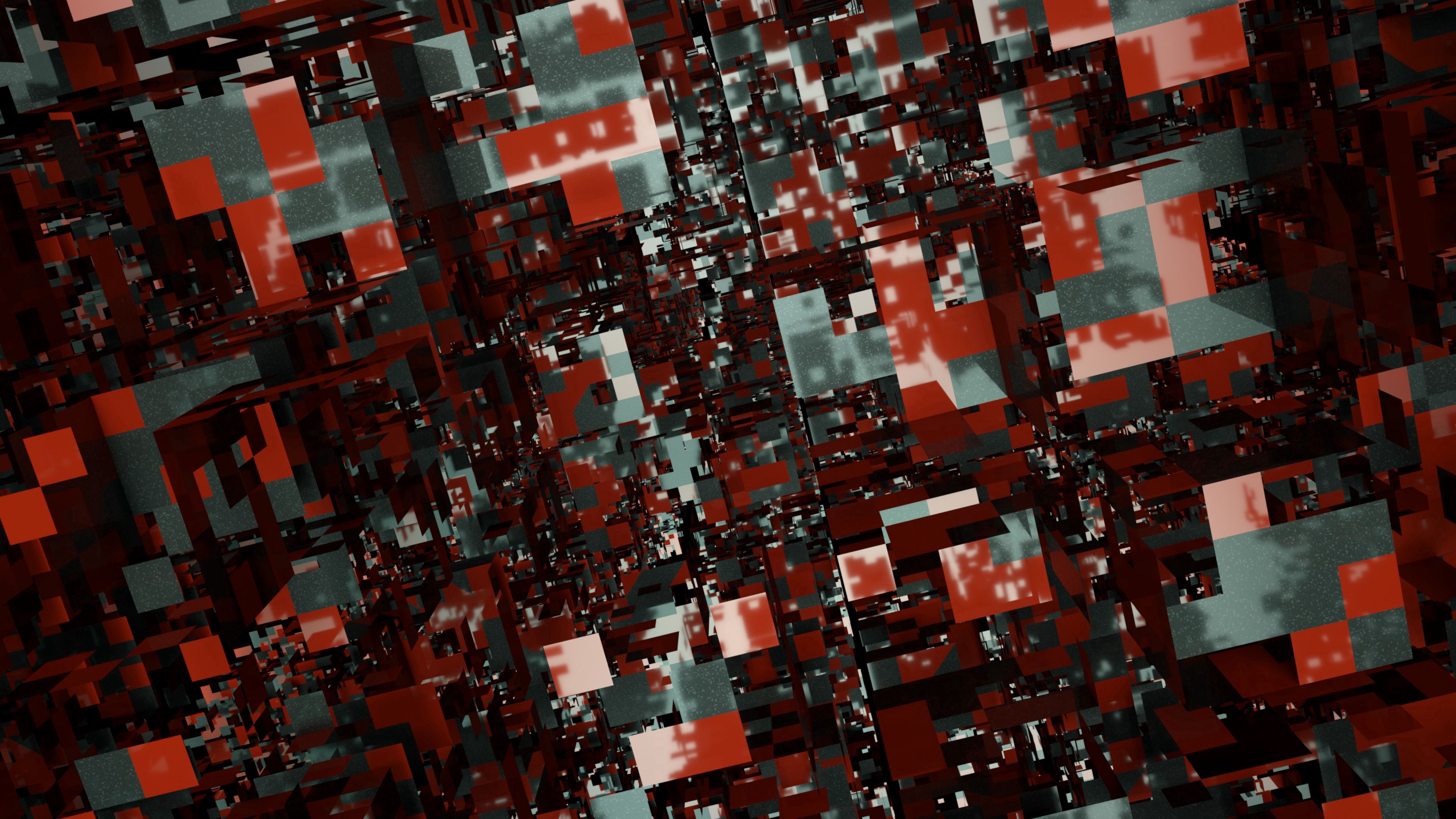 fractal, fragments, structure, abstraction, 4k, HD Wallpaper