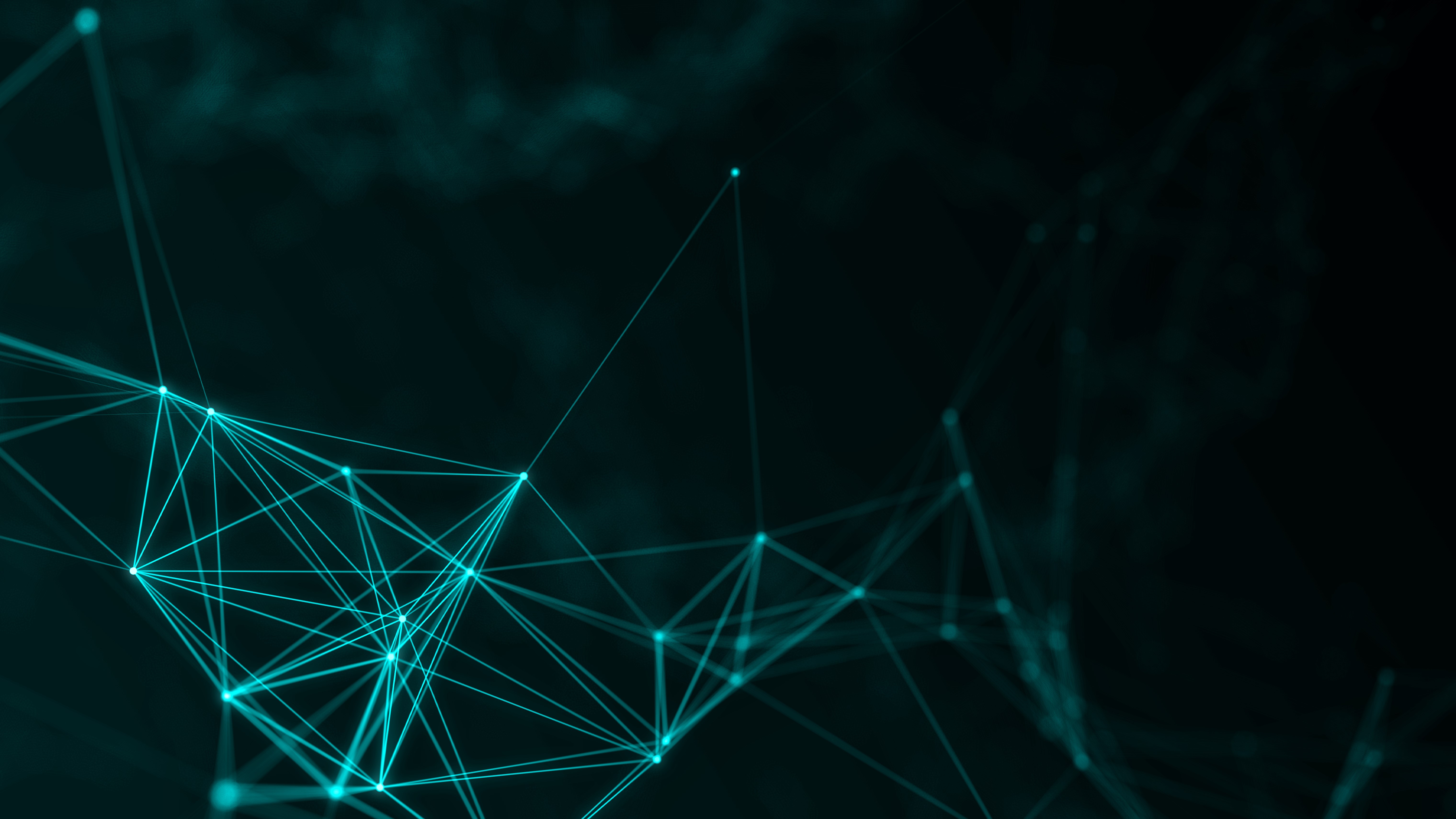 geometry, cyberspace, digital art, abstract, dark, lines, HD Wallpaper