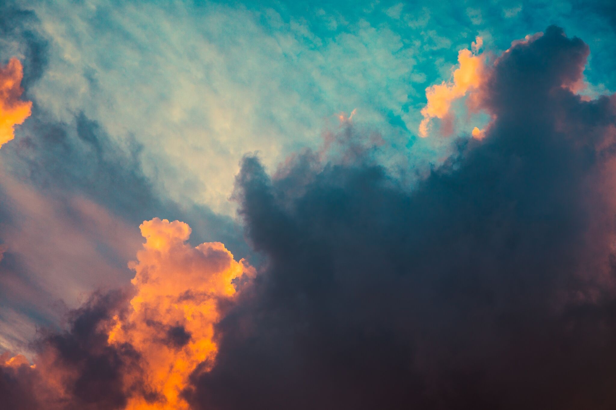 nature, clouds, sunlight, sky, HD Wallpaper
