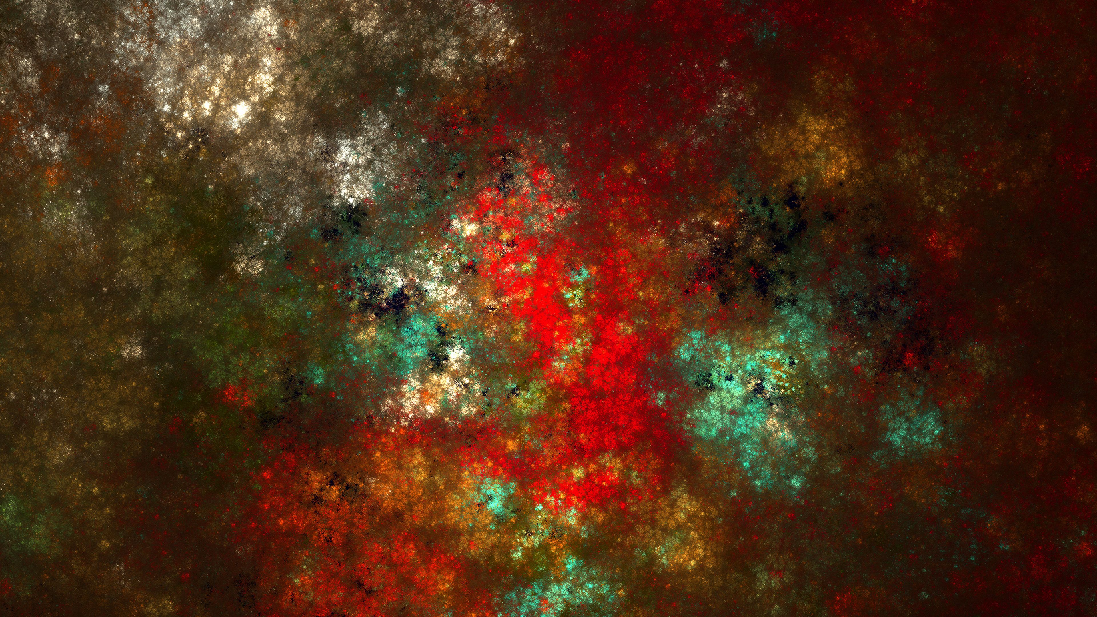 fractal, spots, colorful, texture, abstraction, 4k, HD Wallpaper