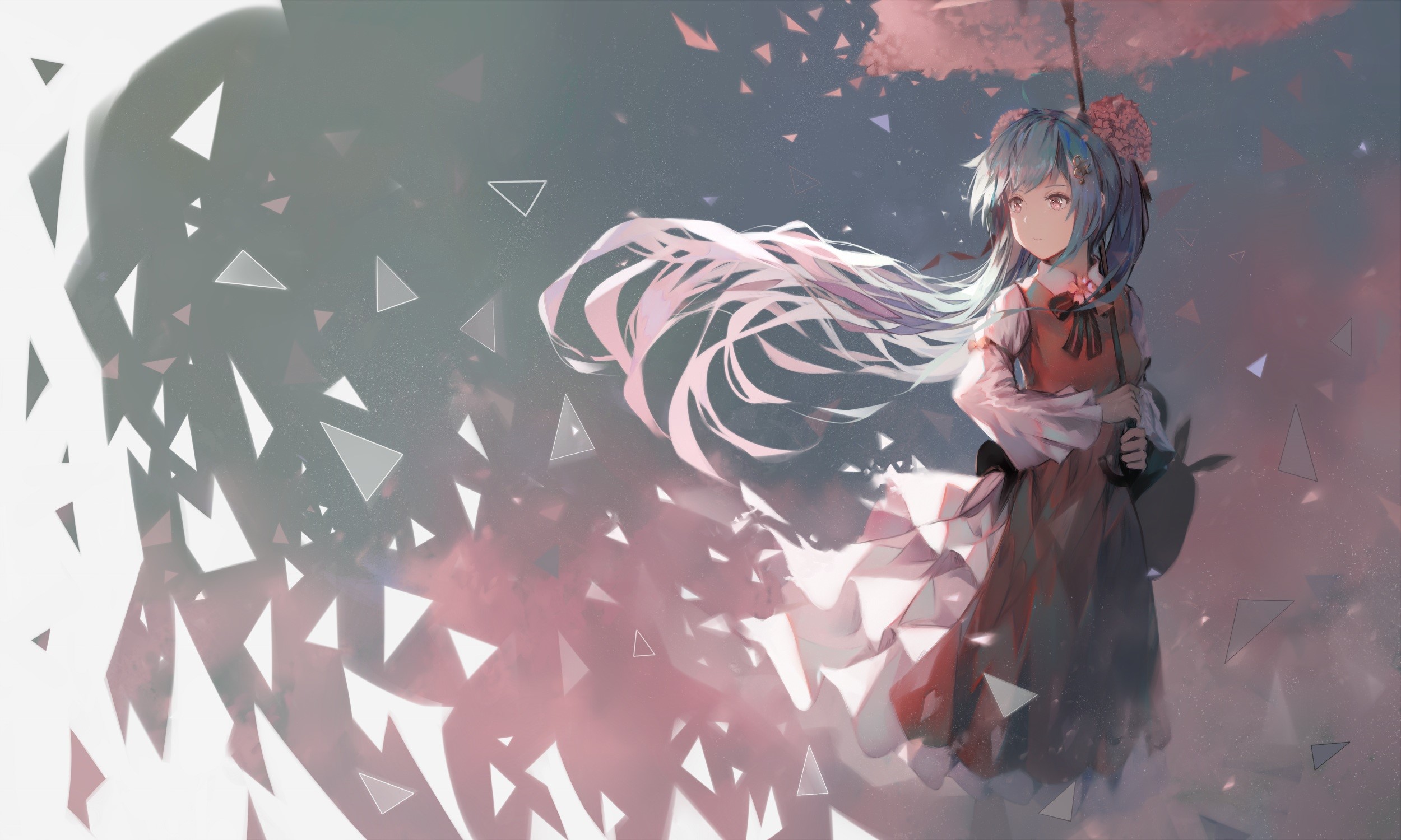 anime girls, anime, long hair, HD Wallpaper